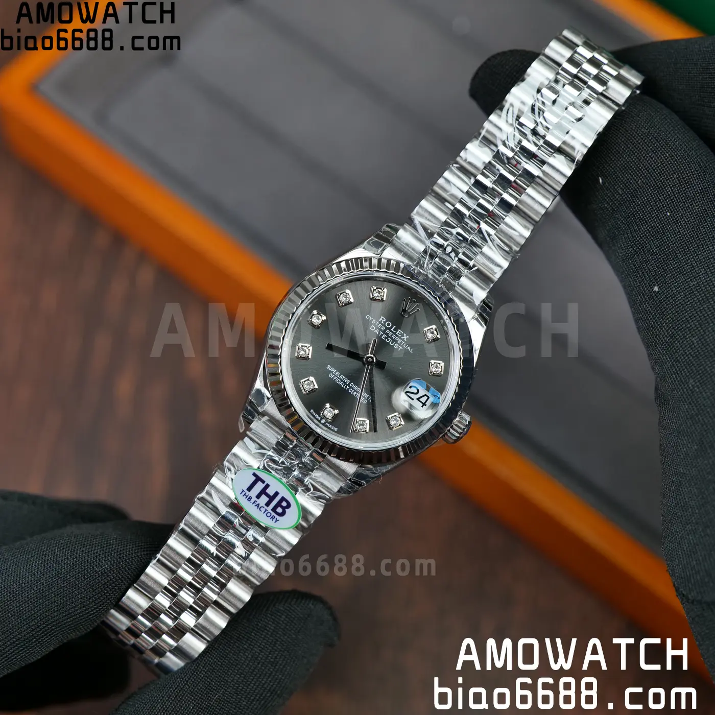 Rolex DateJust 31 278274 THBF 1:1 Best Edition 904L Steel Fluted Gray Dial on SS Jubilee Bracelet HZ Cal.2236 85 eec18be556a70d6 阿默表行AmoWatch