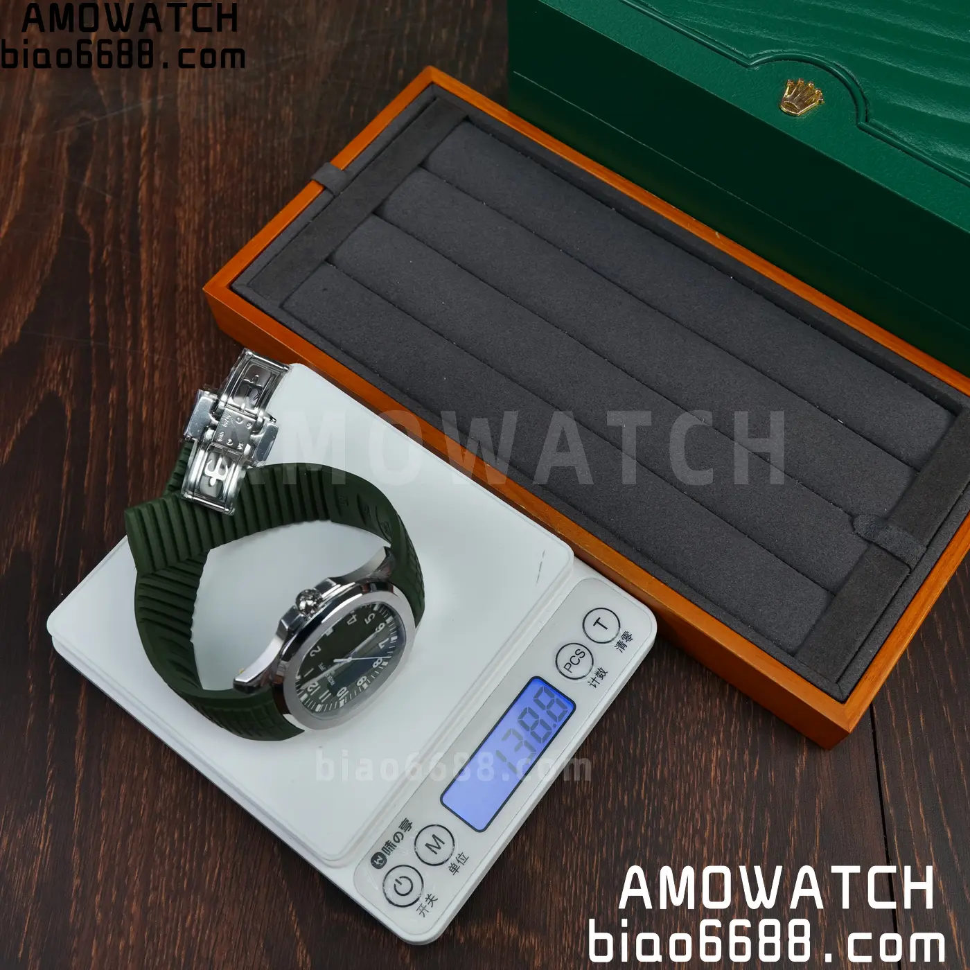 PP Aquanaut 5168G 42mm SS OMEF 1:1 Best Edition Green Dial on Green Rubber Strap DPB330 Weighted 135g 81 ef492f97de400b8 AMO Watch
