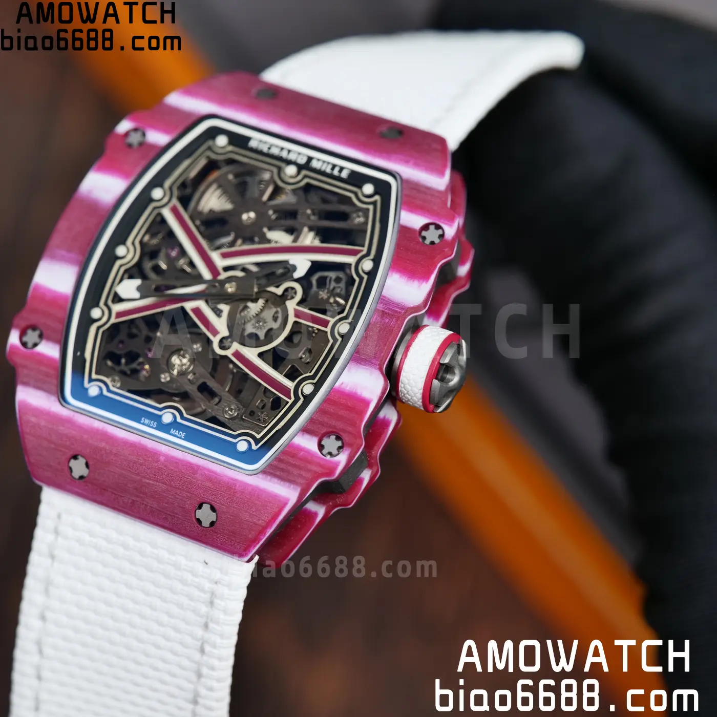 RICHARD MILLE RM67-02 Red NTPT Best Edition Qatar Dial on White Nylon strap CRMA7 Clone V10 106 f0193e0f295c167 AMO Watch