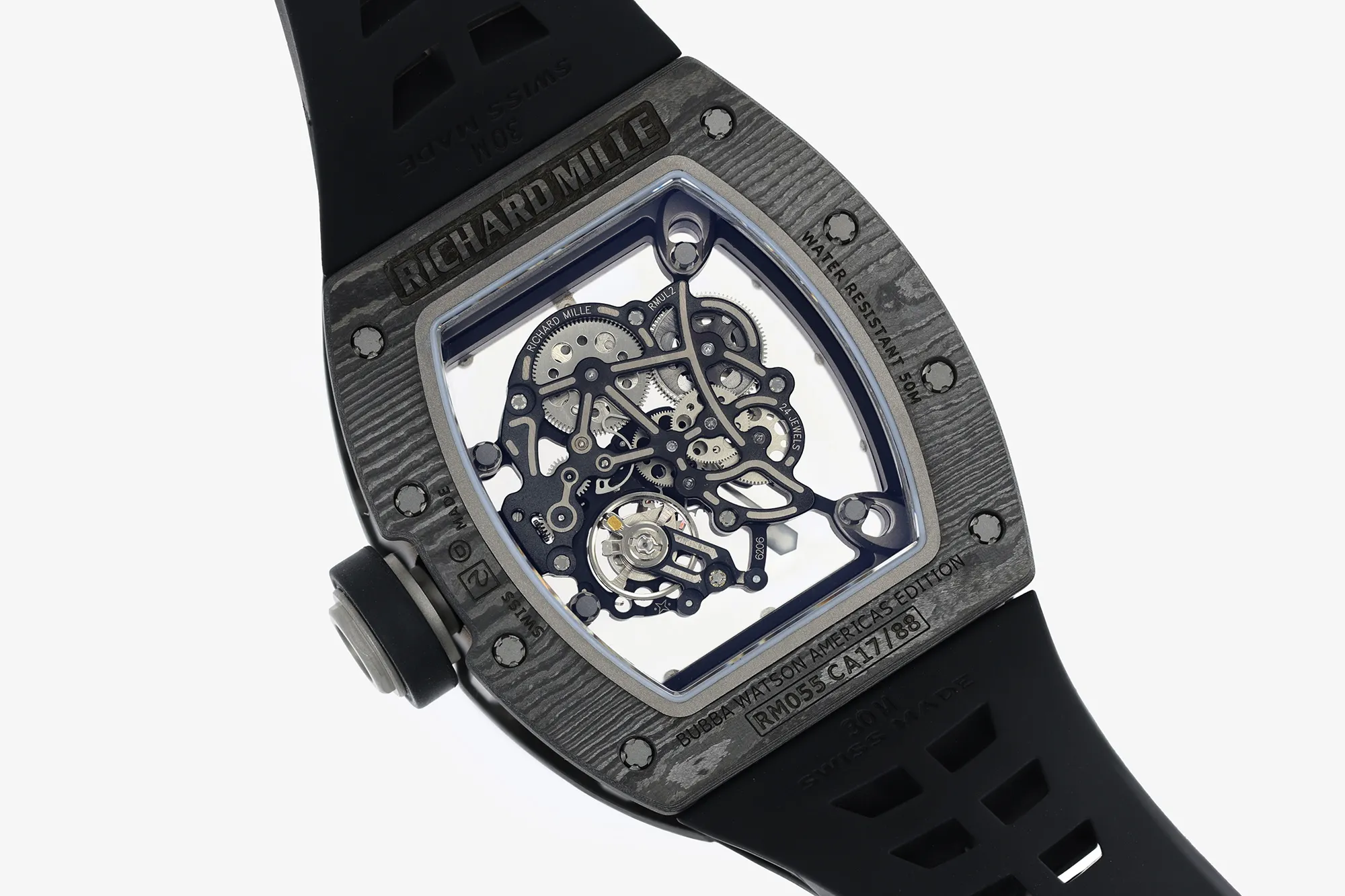 RICHARD MILLE RM055 NTPT/Ti ZF 1:1 Best Edition White Bezel White Crown on Black Rubber Strap RMUL2 Super Clone 25 f0bd7318c0f497c AMO Watch