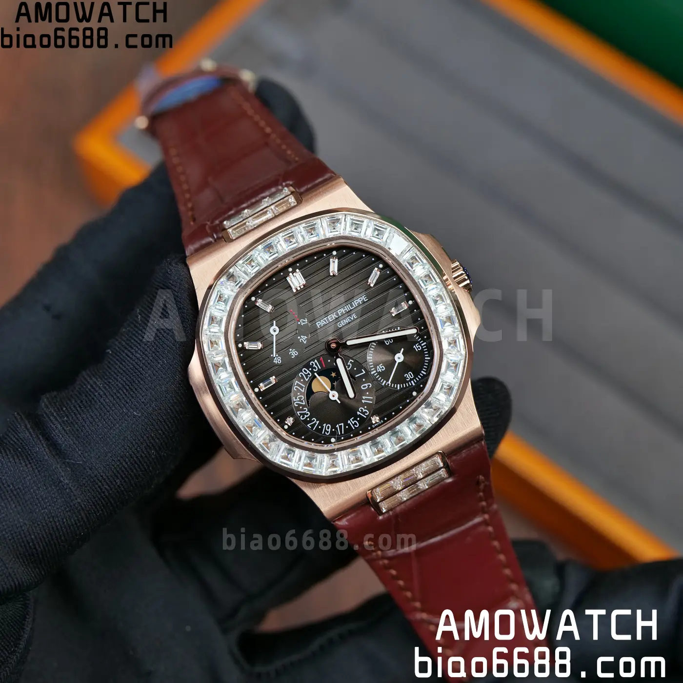 Patek Philippe Nautilus 5712R RG UMI 1:1 Best Edition Brown Dial on Mousson Bezel A240 Super Clone Weighted 71 f31c85e44b43ca1 阿默表行AmoWatch