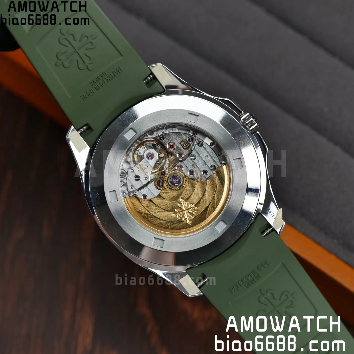 PP Aquanaut 5168G 42mm SS OMEF 1:1 Best Edition Green Dial on Green Rubber Strap DPB330 Weighted 135g 110 f37bcdd3de17548 AMO Watch