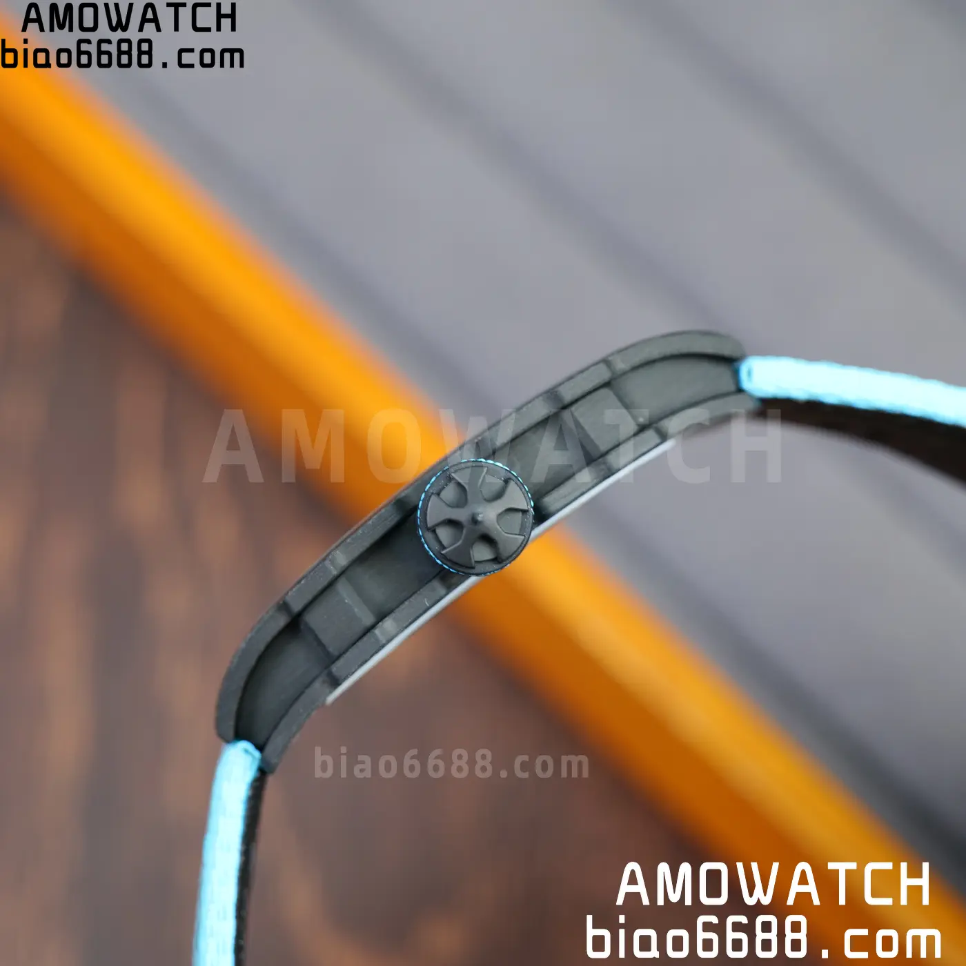 RICHARD MILLE RM67-02 Black NTPT AVF Best Edition Baby Blue Skeleton Dial on Black Nylon strap CRMA7 Clone 71 f646f879772eb39 AMO Watch