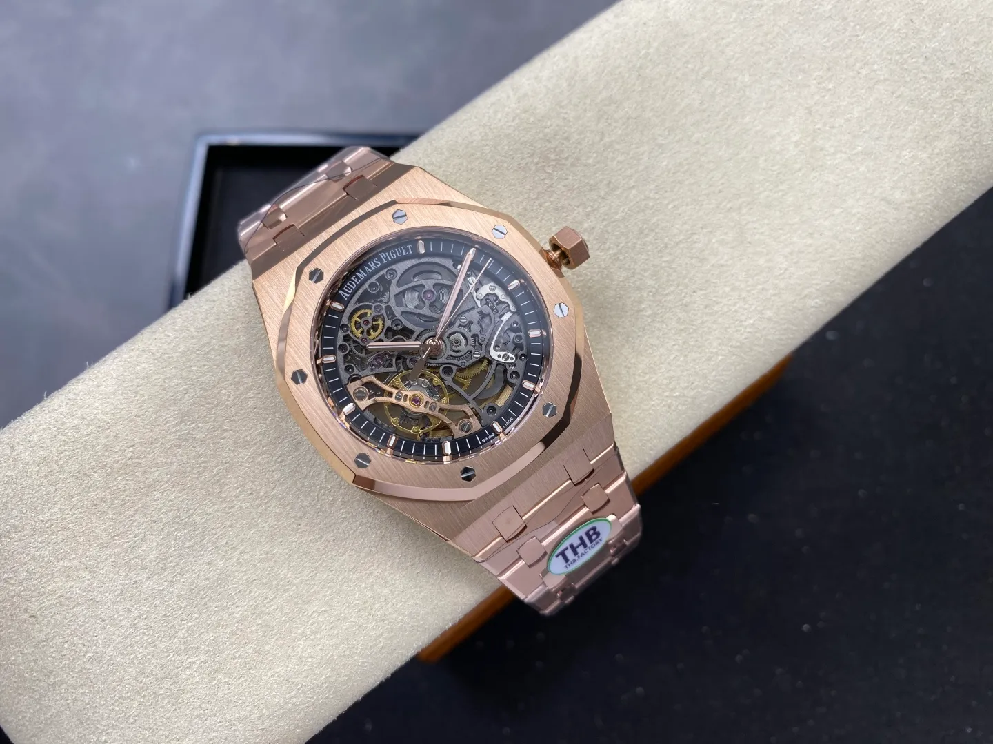 AP Royal Oak 41mm Skeleton 15407 RG THB Factory 1:1 Best Edition Skeleton Dial on RG Bracelet A3132 V3 (Free Sprung) 27 f69625f9a8cf71f 阿默表行AmoWatch