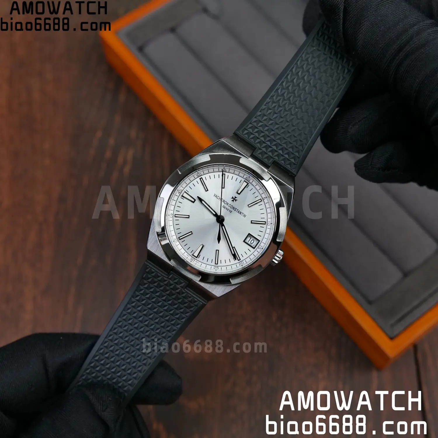 VC Overseas 4500V SS PPF 1:1 Best Edition Silver Dial on Black Rubber Strap A5100 67 f698a4e35e37e28 AMO Watch