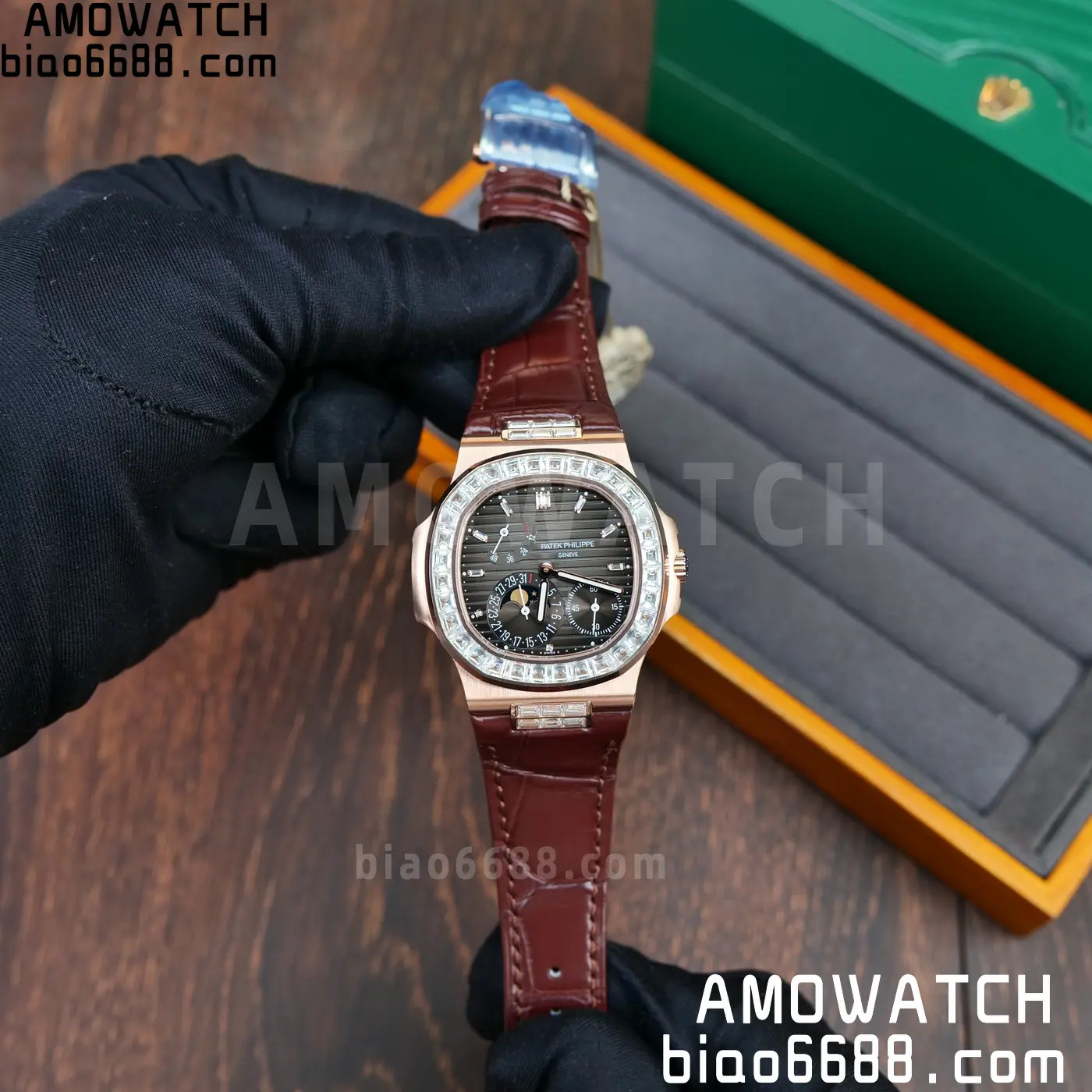 Patek Philippe Nautilus 5712R RG UMI 1:1 Best Edition Brown Dial on Mousson Bezel A240 Super Clone Weighted 70 f69f0ecfa1ccf6b 阿默表行AmoWatch