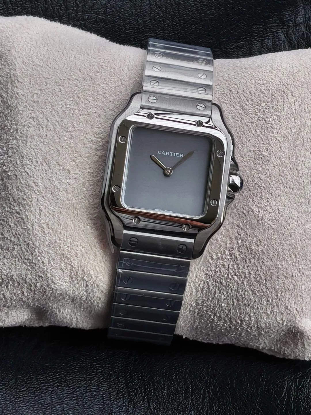 Cartier Santos 27mm SS 8848F 1:1 Best Edition Gray Dial on SS Bracelet Quartz 20 f8164749f01b54f 阿默表行AmoWatch