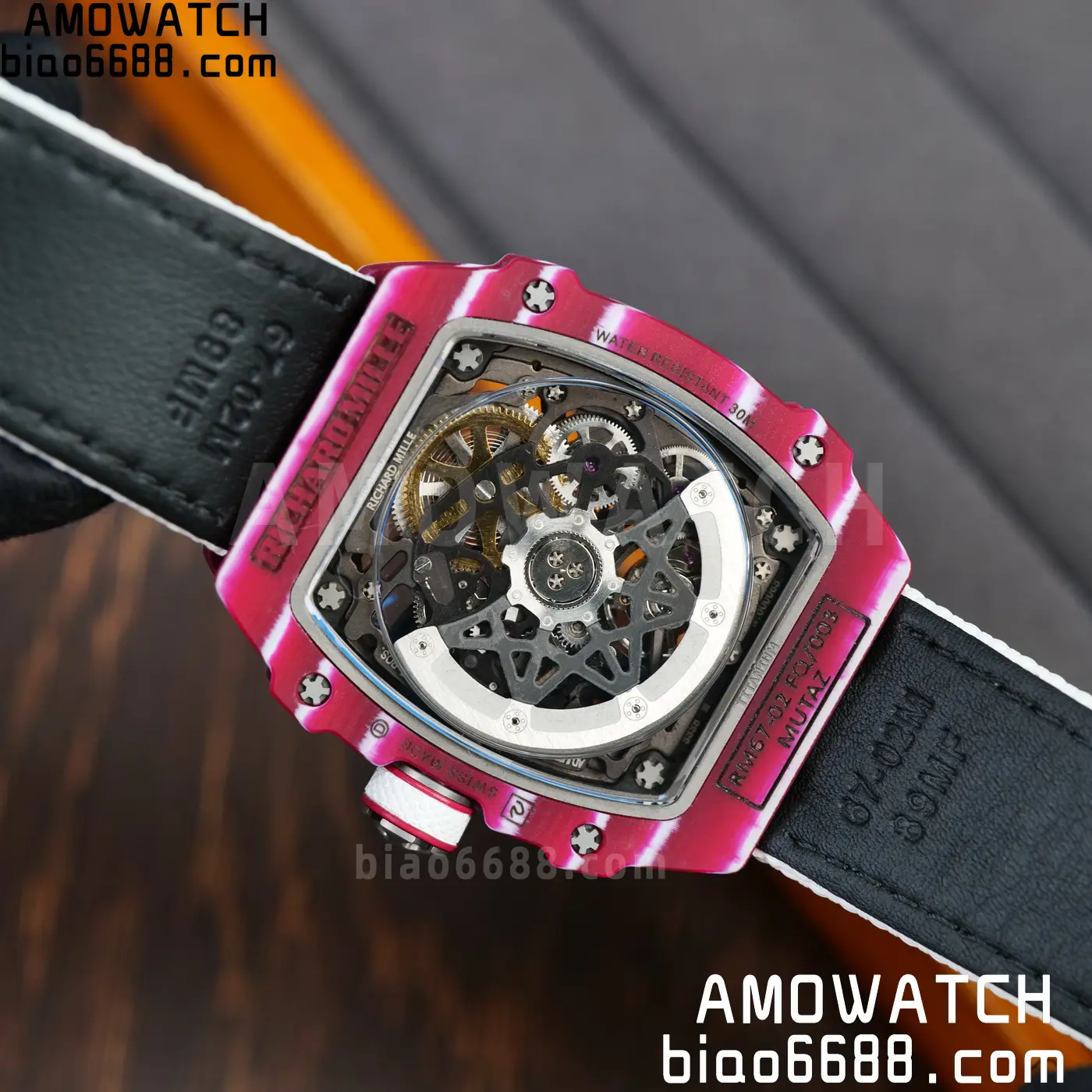 RICHARD MILLE RM67-02 Red NTPT Best Edition Qatar Dial on White Nylon strap CRMA7 Clone V10 123 fa3896872e3df88 AMO Watch