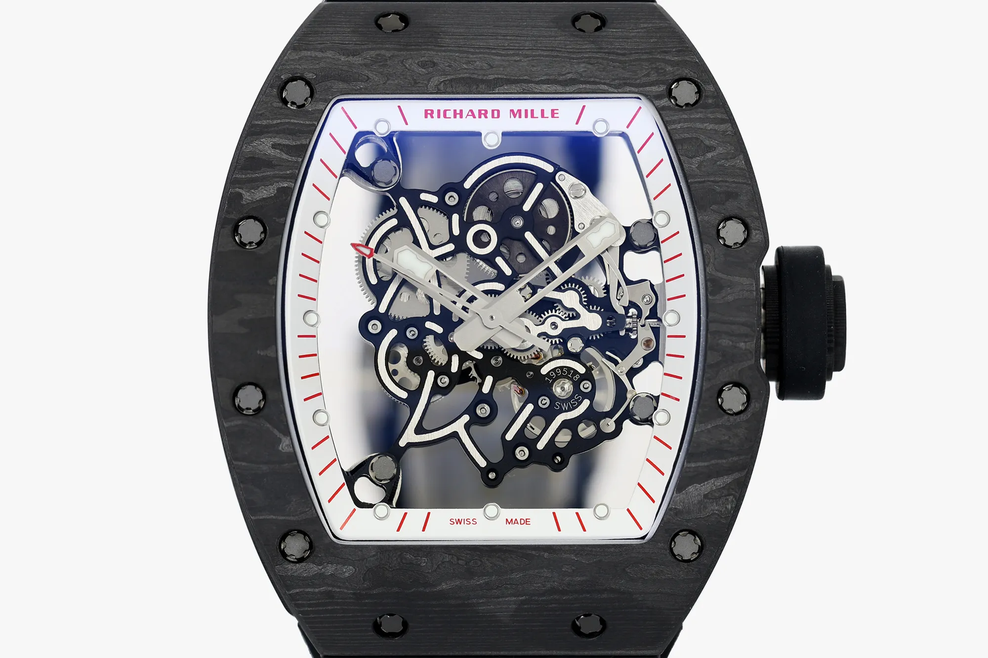 RICHARD MILLE RM055 NTPT ZF 1:1 Best Edition White Bezel Red Crown on Black Rubber Strap RMUL2 Super Clone V3 20 fa5feaa5eff6ef7 AMO Watch