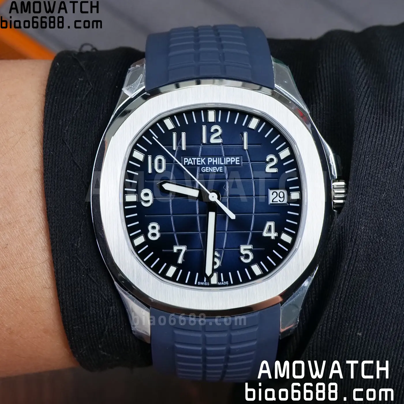 PP Aquanaut 5168G 42mm SS OMEF 1:1 Best Edition Blue Dial on Blue Rubber Strap DPB330 Weighted 135g 123 fb8986c805de608 AMO Watch