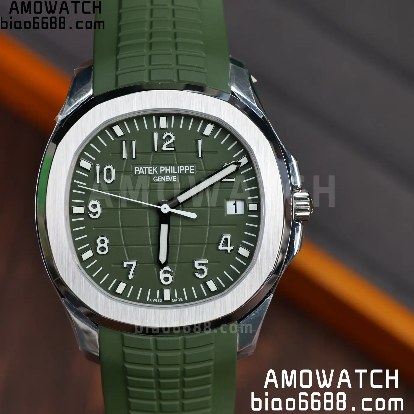 PP Aquanaut 5168G 42mm SS OMEF 1:1 Best Edition Green Dial on Green Rubber Strap DPB330 Weighted 135g 93 fd28d1f280b343d AMO Watch