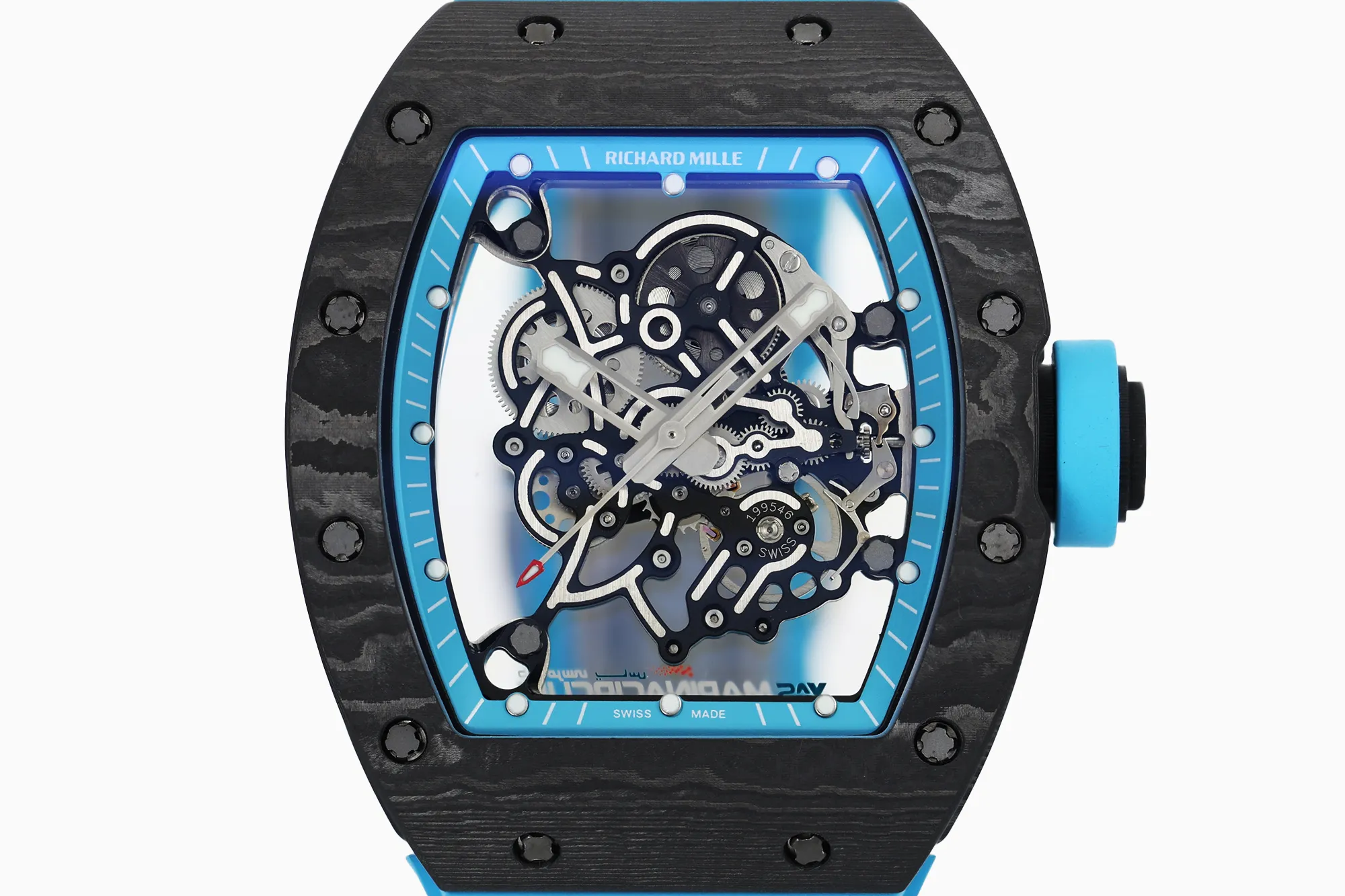 RICHARD MILLE RM055 NTPT ZF 1:1 Best Edition Blue Bezel Blue Crown on Rubber Strap RMUL2 Super Clone V3 20 feb53b609ae5ca2 AMO Watch