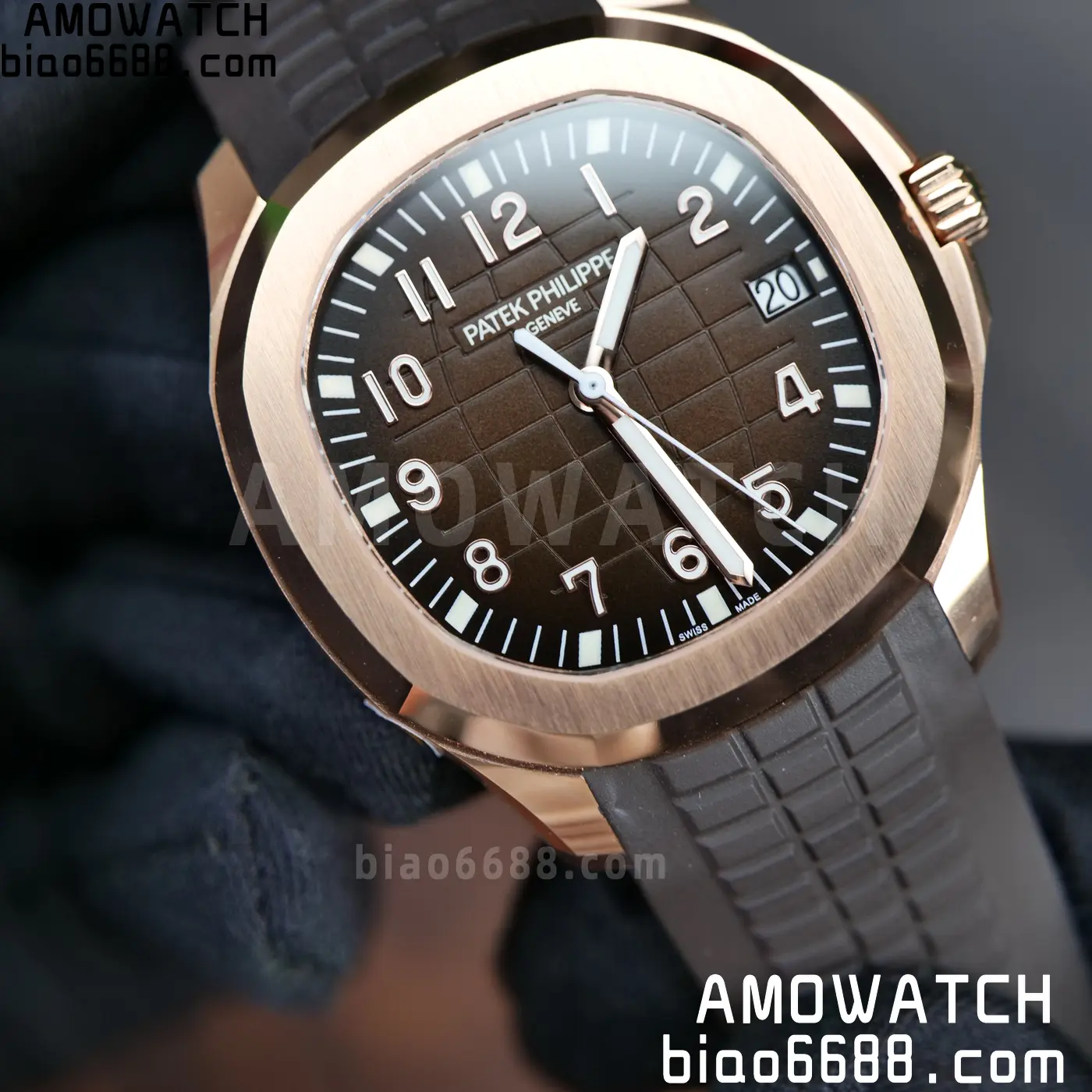 PP Aquanaut 5167R 40mm RG WSF 1:1 Best Edition Brown Dial On Brown Strap Super Clone DD330 Weighted 136g 97 0055545303da9b1 AMO Watch