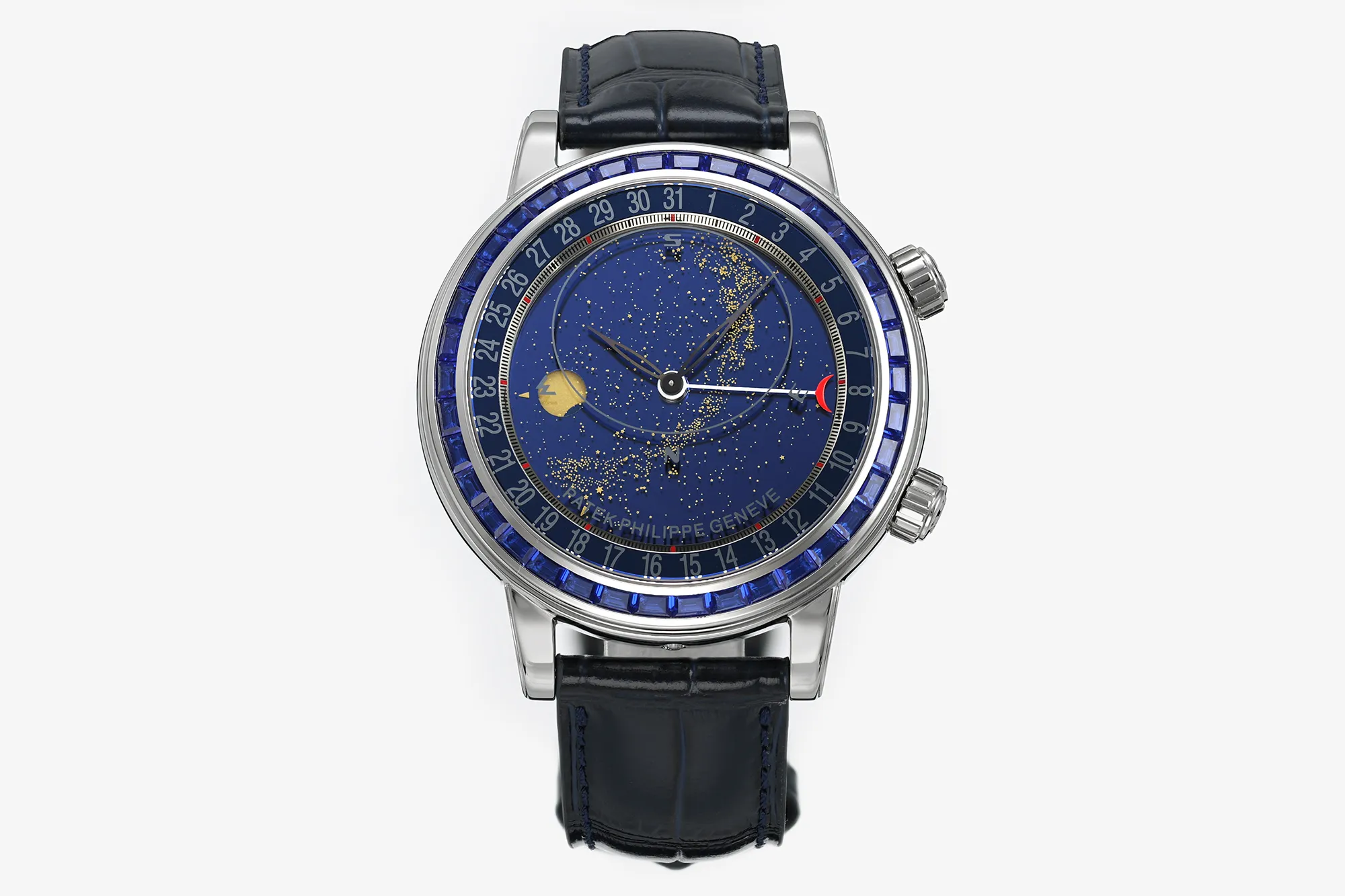 PP Grand Complications 6102 SS Blue Diamonds Bezel PPF 1:1 Best Edition Blue Dial on Blue Leather Strap SA240 Super Clone 19 009bda8b977faa0 AMO Watch
