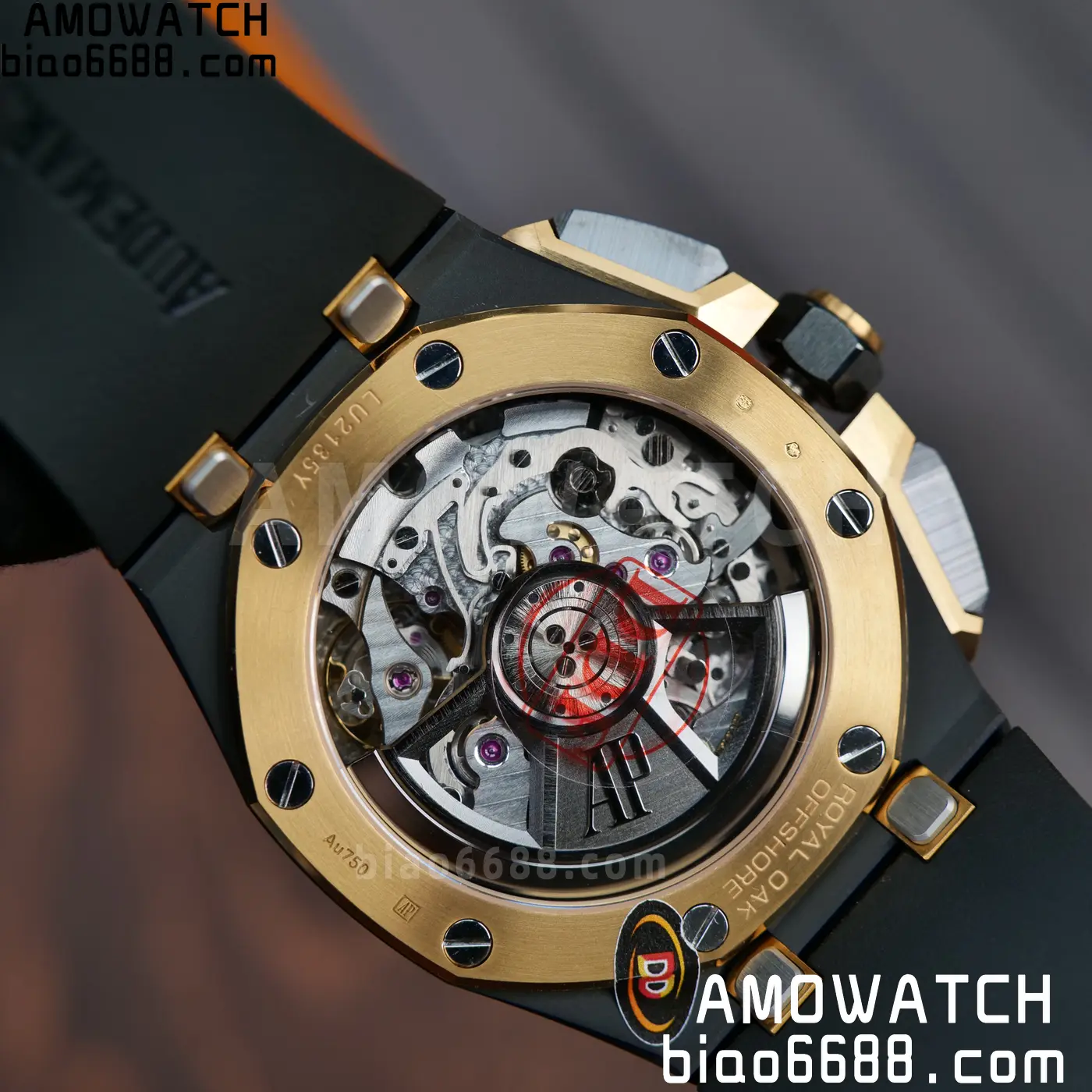 AP Royal Oak Offshore 26420 Black Ceramic DDF 1:1 Best Edition Black/YG Dial on Black Rubber Strap DD4401 Super Clone 93 00bd9e7a749eb5f AMO Watch