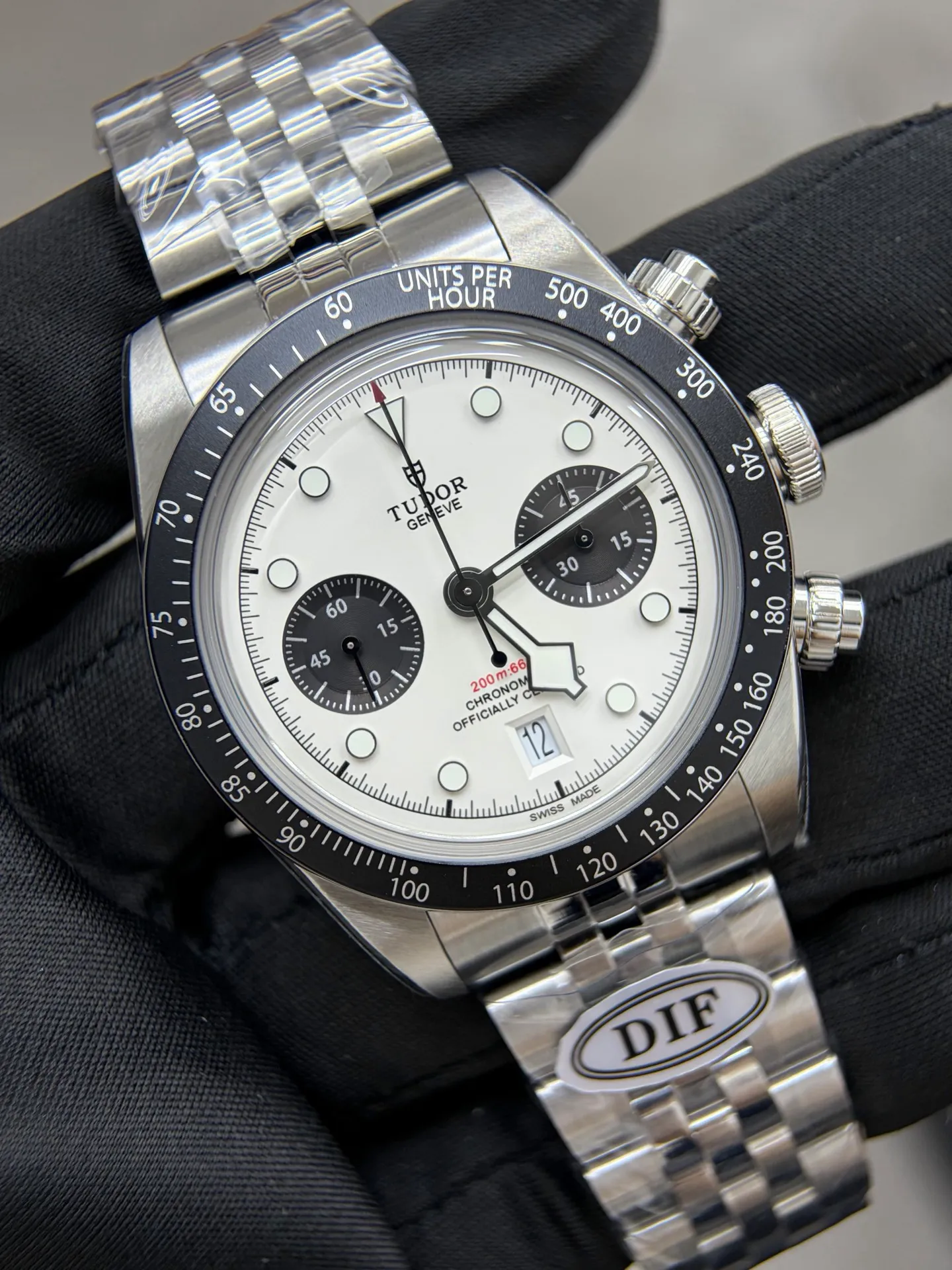 Tudor Black Bay Chrono SS DIF 1:1 Best Edition White Dial on SS Bracelet DD7750 22 015808bbc767930 AMO Watch
