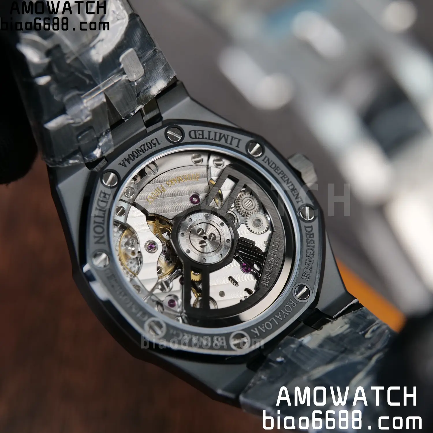 AP Royal Oak 41mm 15500 Black Ceramic ZF 1:1 Best Edition Black Dial on Ceramic Bracelet SA4302 Free Spring 111 01d2e4f609b7418 AMO Watch