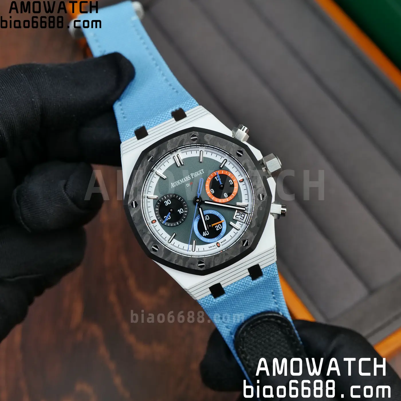 AP Royal Oak Chrono DIW 26240 41mm Quartz Fiber/NY Green Dial APF SH4401 67 0236c4224175f5f AMO Watch