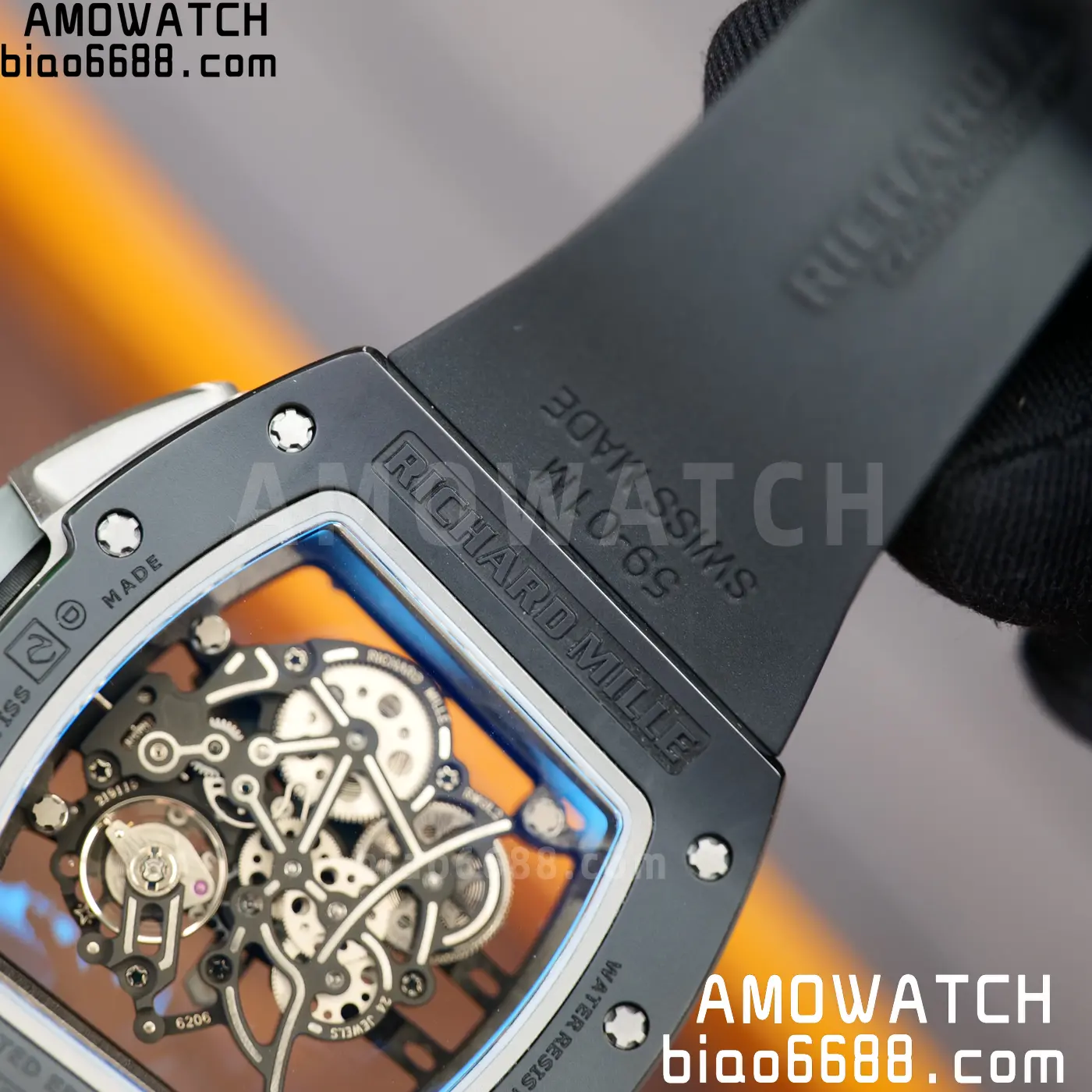 RICHARD MILLE RM61-01 RM6101 A9F 1:1 Best Edition Black Bezel on Black Rubber Strap RMUL3 Free Sprung 77 045c0a165bfb92b 阿默表行AmoWatch