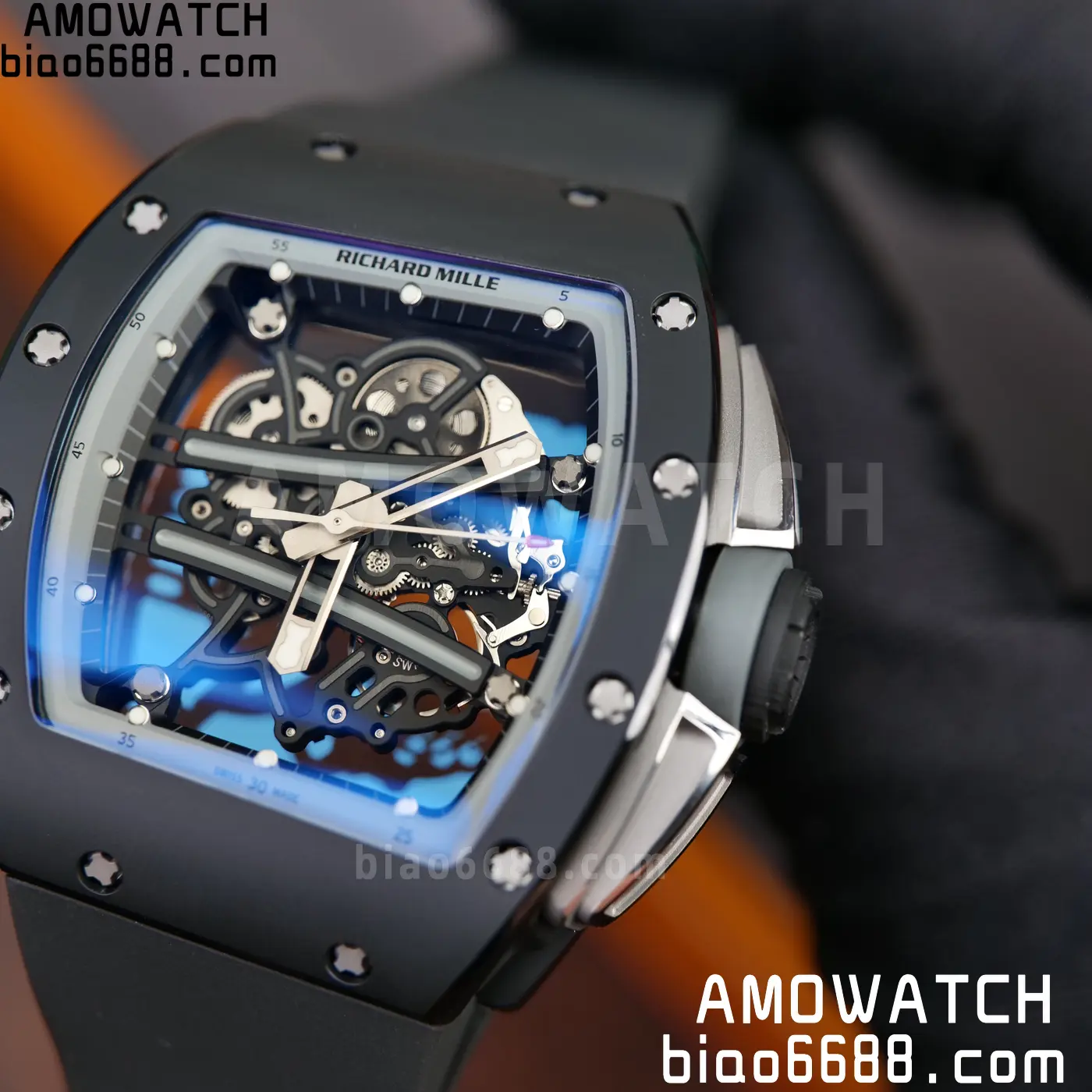 RICHARD MILLE RM61-01 RM6101 A9F 1:1 Best Edition Black Bezel on Black Rubber Strap RMUL3 Free Sprung 62 04e5d6a15c1f8e8 阿默表行AmoWatch