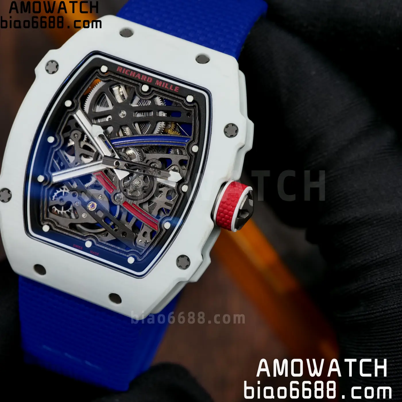 RICHARD MILLE RM67-02 White NTPT RICH Factory 1:1 France Blue/White/Red Skeleton Dial CRMA7 Super Clone 79 05fed7601f25ac0 AMO Watch