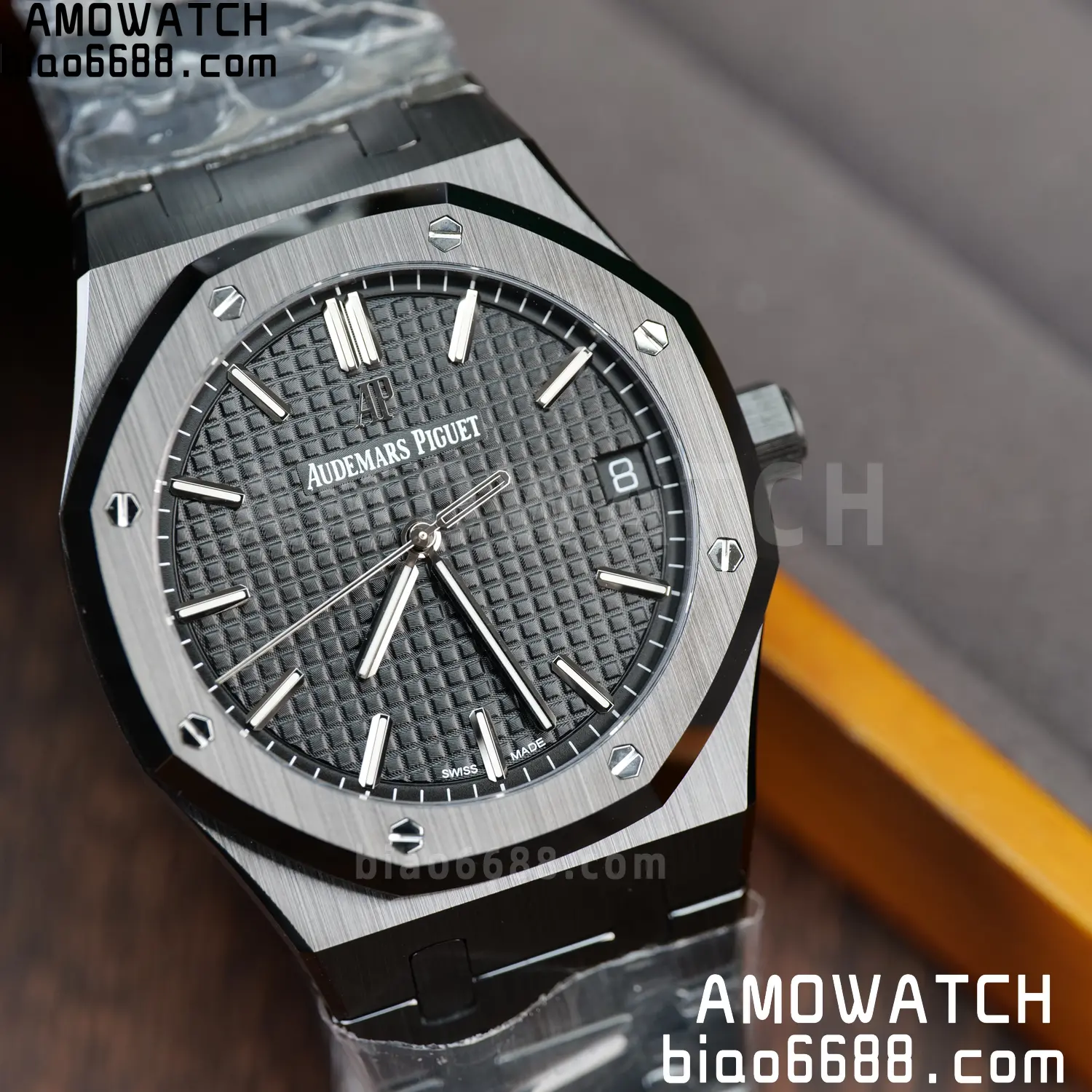 AP Royal Oak 41mm 15500 Black Ceramic ZF 1:1 Best Edition Black Dial on Ceramic Bracelet SA4302 Free Spring 108 061dface42f3027 AMO Watch