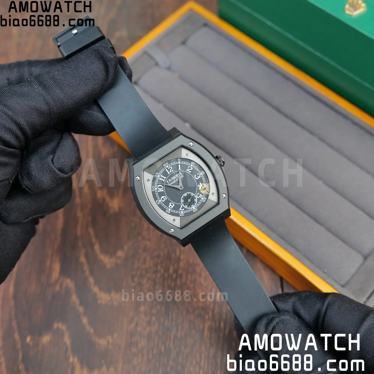 F.P.Journe Elegante PVD FPJF Best Edition Black Dial on Black Rubber Strap Quartz 72 0798aba77f942ce 阿默表行AmoWatch