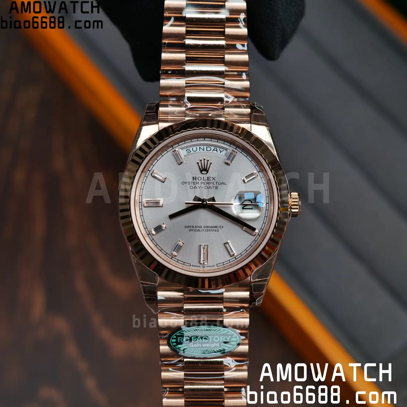 Rolex Day Date 40 RG 228236 RCF 1:1 Best Edition RG Dial on President Bracelet VR3255 (211g) 64 084b83b109407a9 AMO Watch