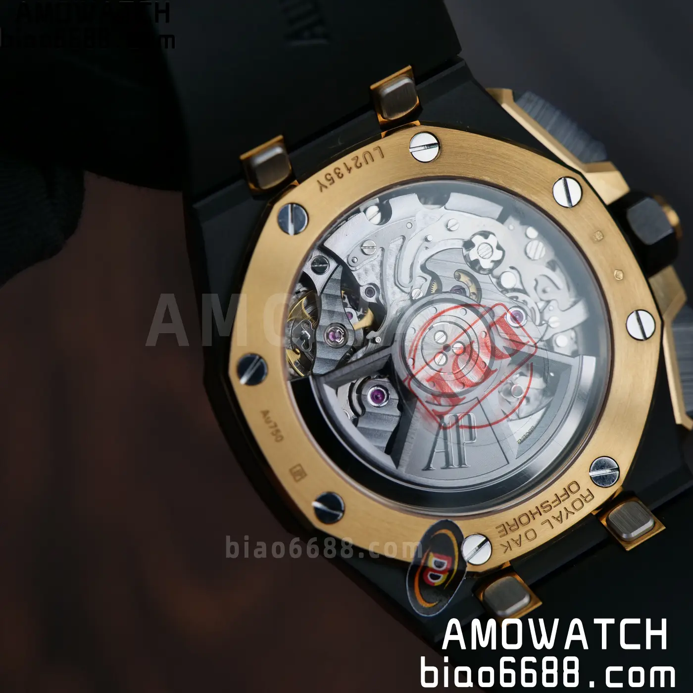 AP Royal Oak Offshore 26420 Black Ceramic DDF 1:1 Best Edition Black/YG Dial on Black Rubber Strap DD4401 Super Clone 92 08fe55a2174e600 AMO Watch