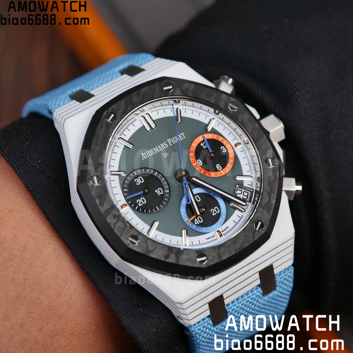 AP Royal Oak Chrono DIW 26240 41mm Quartz Fiber/NY Green Dial APF SH4401 95 0a61e3e3d092409 AMO Watch