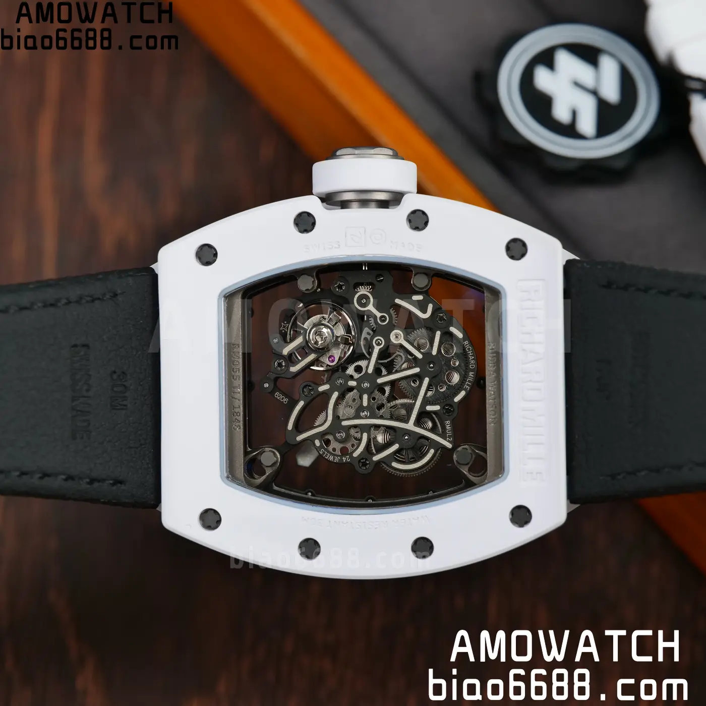 Richard Mille RM055 White Ceramic ZF 1:1 Best Edition on Black Nylon Strap RMUL2 Super Clone V3 81 0c454ebd1c70049 AMO Watch
