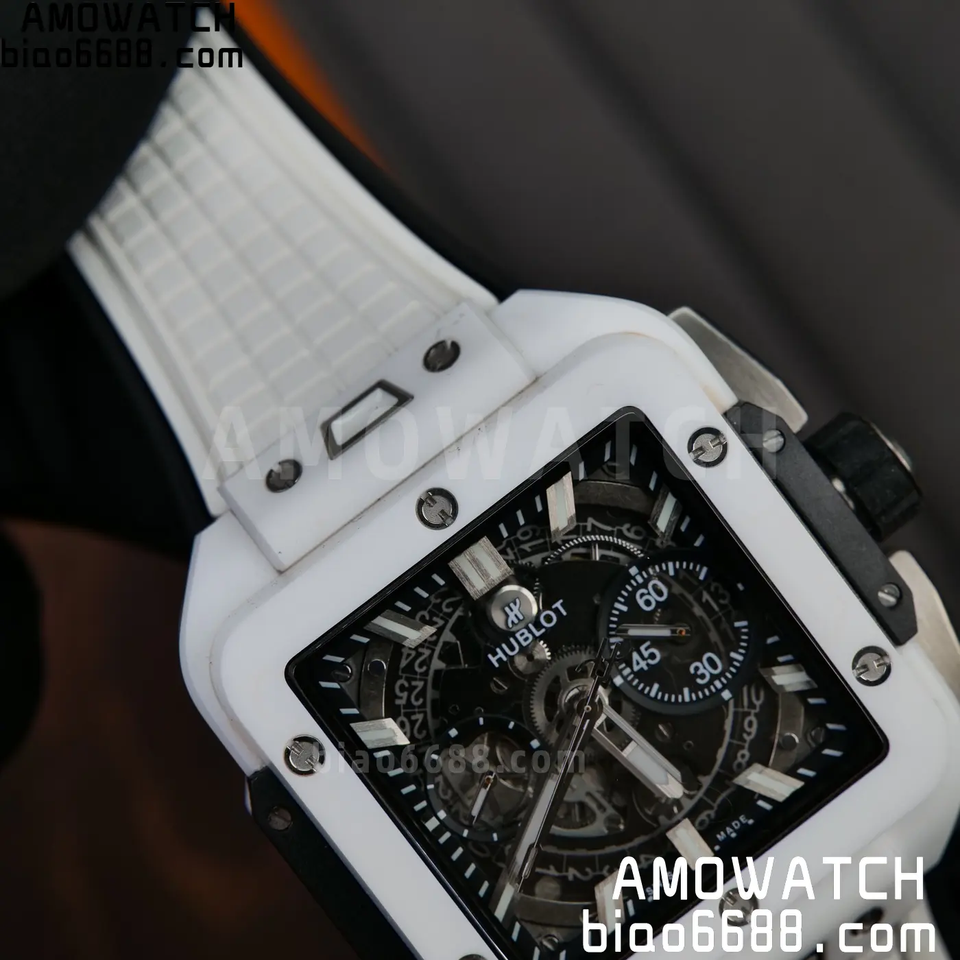 Hublot Square Bang Unico White Ceramic BBF 1:1 Best Edition on Rubber Strap A1280 65 0c55f1d7026ee8f AMO Watch
