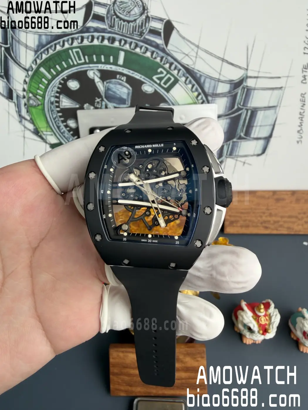 RICHARD MILLE RM61-01 RM6101 A9F 1:1 Best Edition Black Bezel Strap RMUL3 Free Sprung 26 0d8458c037ff78d 阿默表行AmoWatch