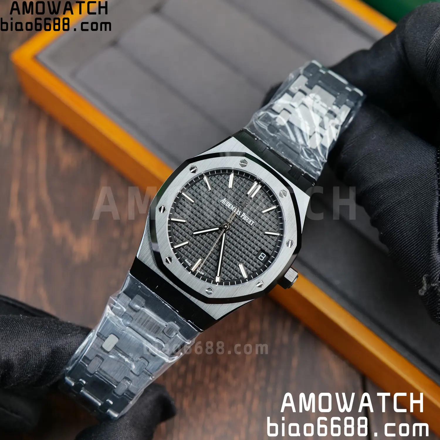AP Royal Oak 41mm 15500 Black Ceramic ZF 1:1 Best Edition Black Dial on Ceramic Bracelet SA4302 Free Spring 85 0e2a2e4b926b033 AMO Watch