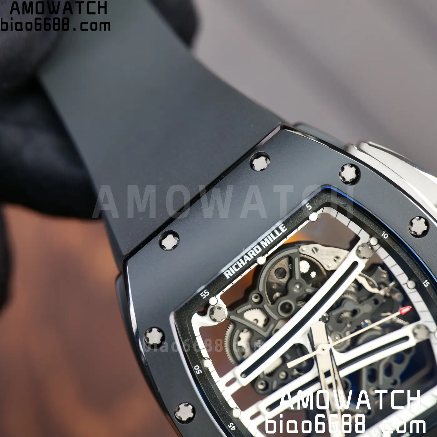 RICHARD MILLE RM61-01 RM6101 A9F 1:1 Best Edition Black Bezel Black Strap RMUL3 Free Sprung 95 0ecf4c4db1f0e36 AMO Watch