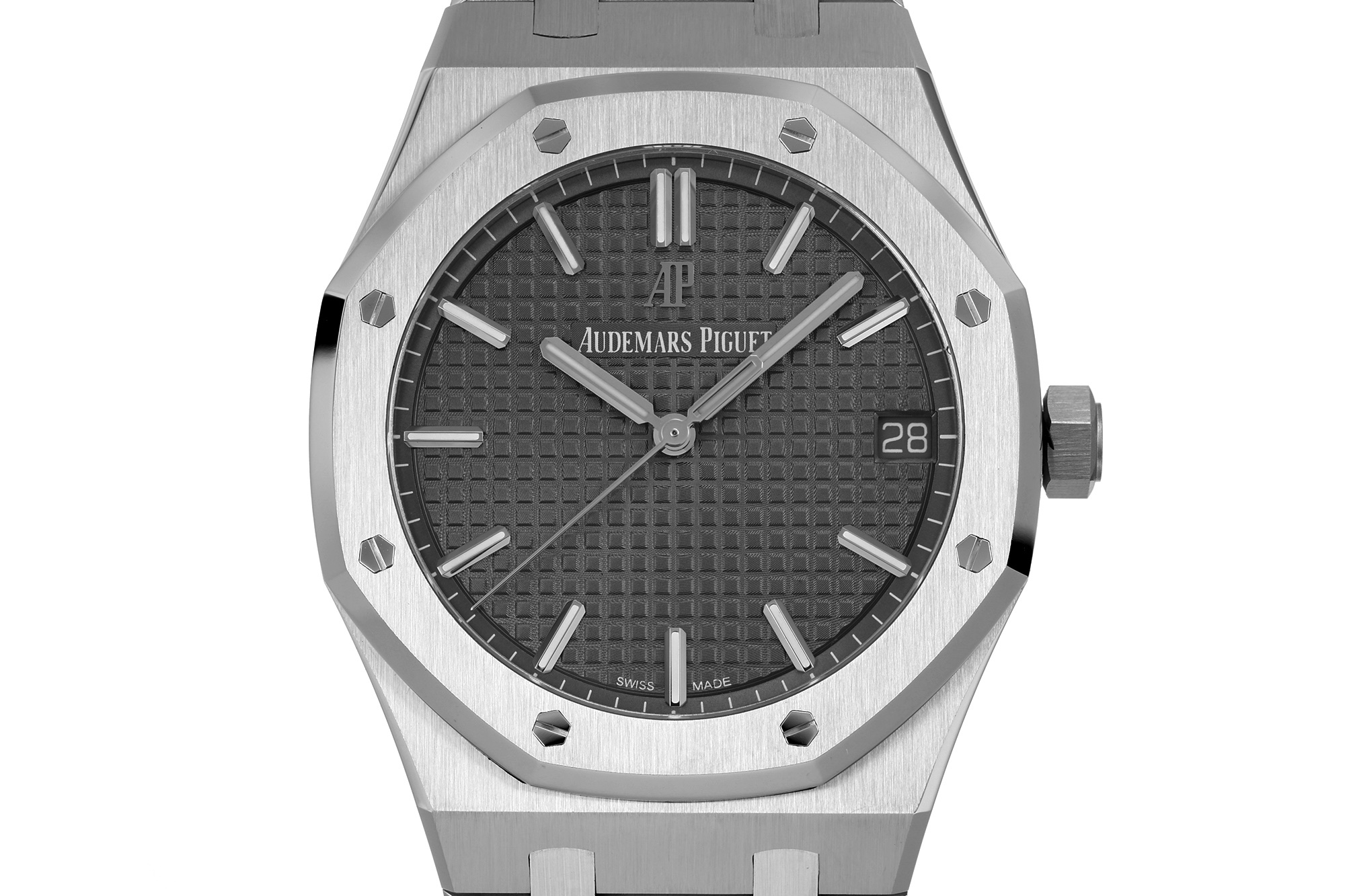 AP Royal Oak 41mm 15500 SS ZF 1:1 Best Edition Gray Textured Dial on SS Bracelet SA4302 Super Clone V4 (Free Sprung) 20 0f39992044026c9 AMO Watch
