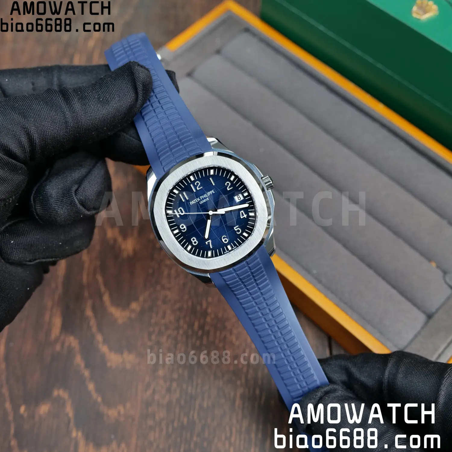 PP Aquanaut 5168G 42mm SS WSF 1:1 Best Edition Blue Dial On Blue Rubber Strap Super Clone DD330 Weighted 150g 68 11da758d8063857 AMO Watch