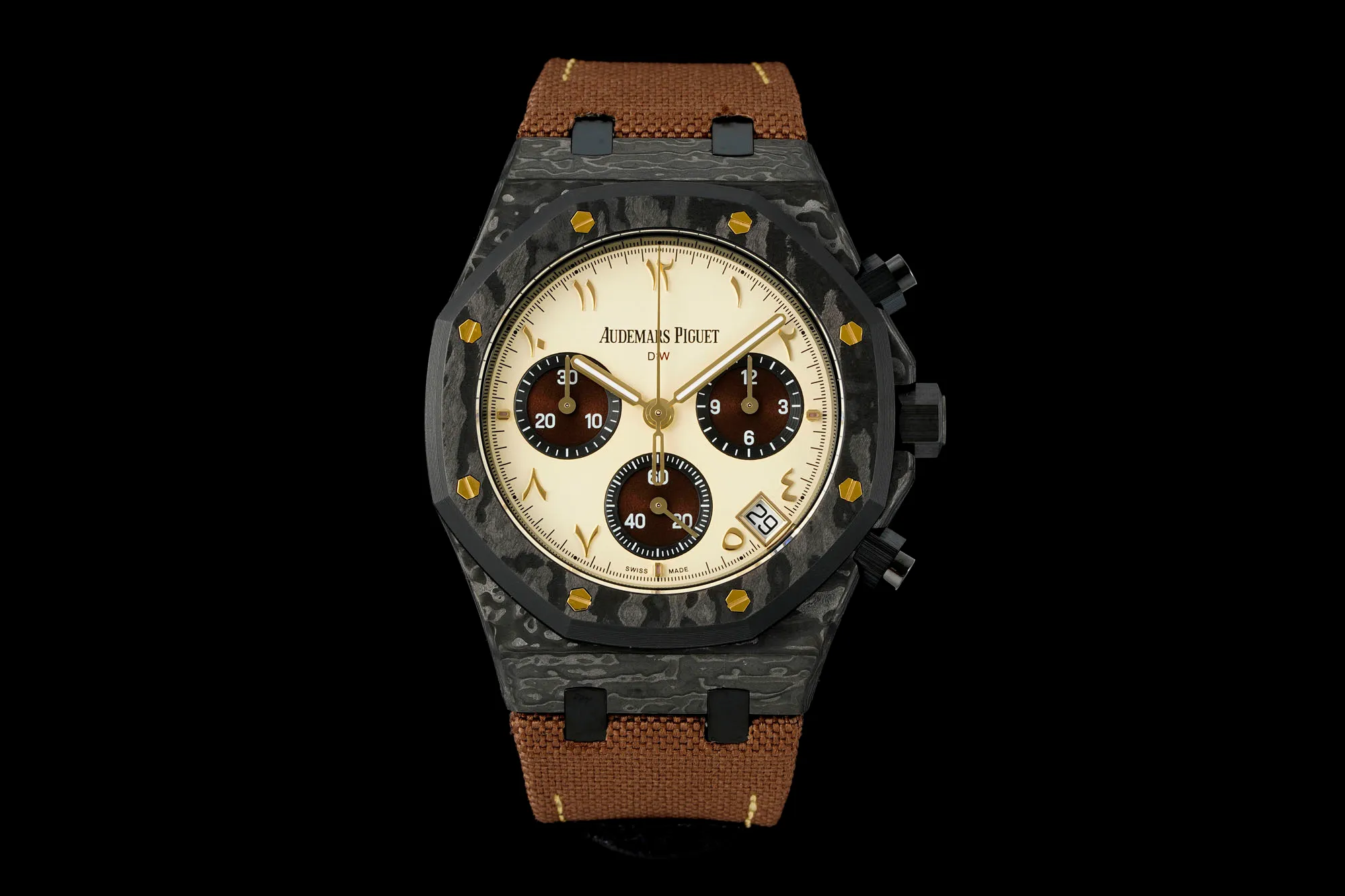 AP Royal Oak Chrono DIW 26240 41mm Quartz Fiber/NY Cream Lvory Dial APF SH4401 19 134293d6e30f06b AMO Watch