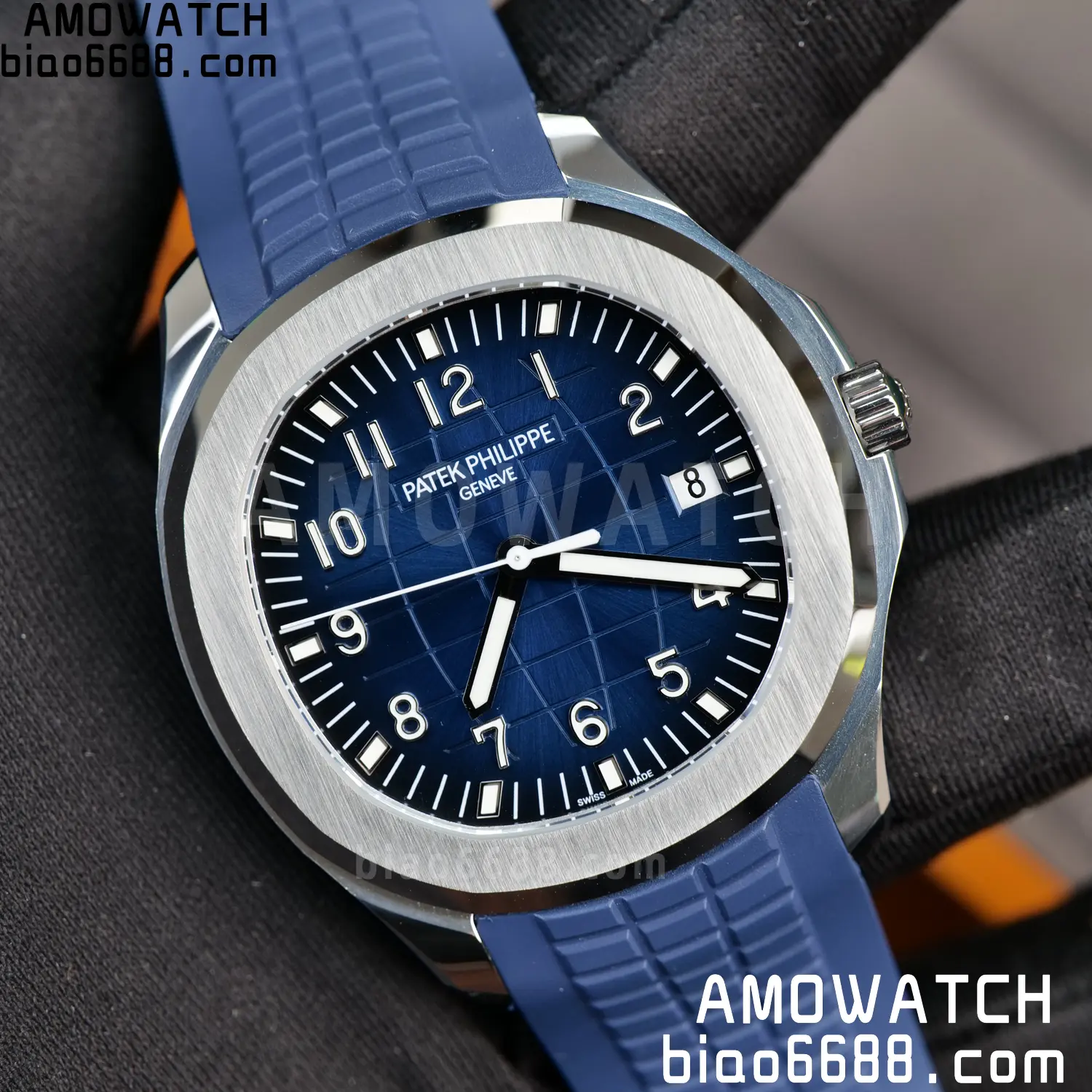 PP Aquanaut 5168G 42mm SS WSF 1:1 Best Edition Blue Dial On Blue Rubber Strap Super Clone DD330 Weighted 150g 86 1461bbee791669f AMO Watch
