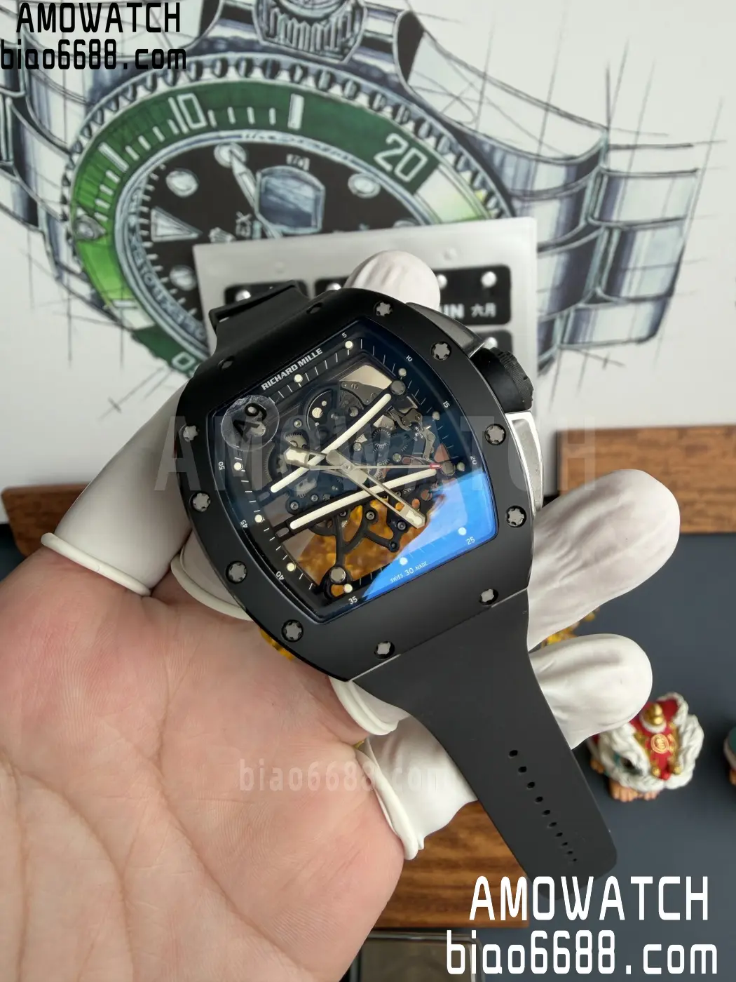 RICHARD MILLE RM61-01 RM6101 A9F 1:1 Best Edition Black Bezel Strap RMUL3 Free Sprung 25 1913927372d6354 阿默表行AmoWatch