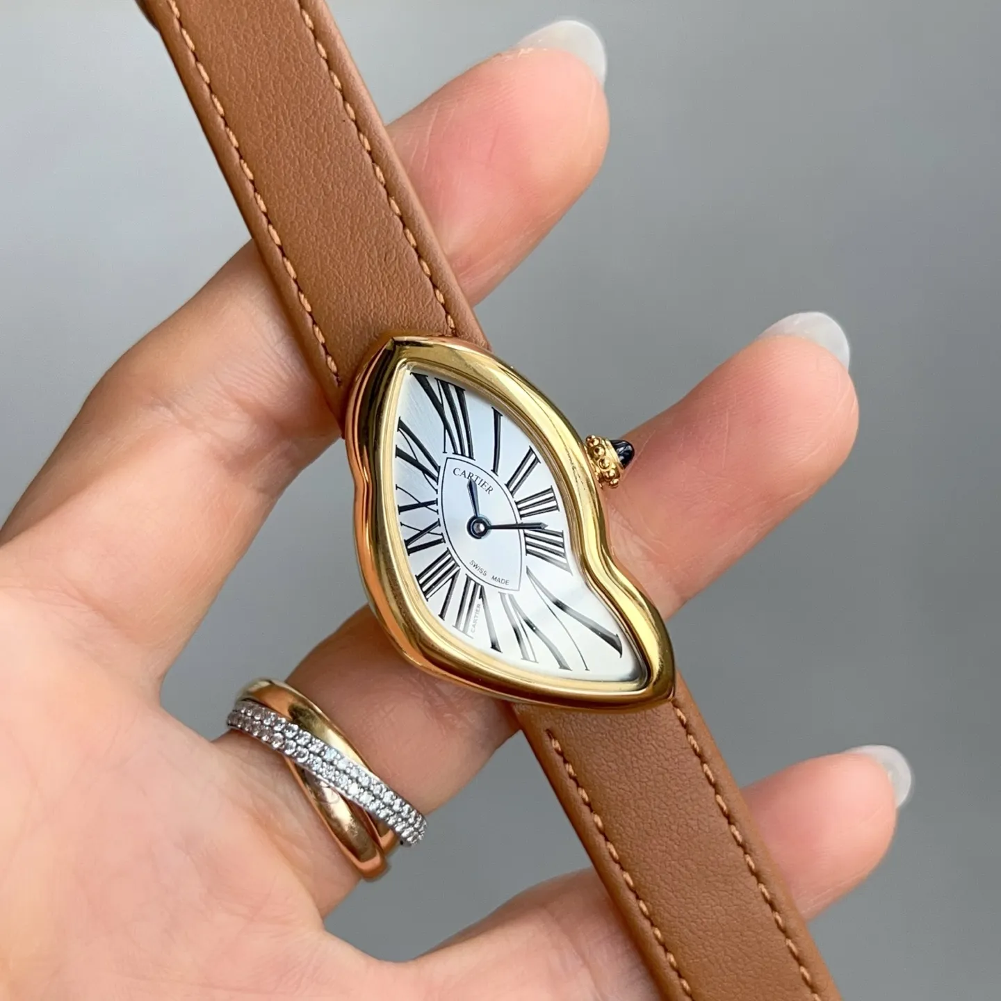 Cartier CRASH 23mm YG White dial Quartz 87 1b5115bead15ad2 阿默表行AmoWatch