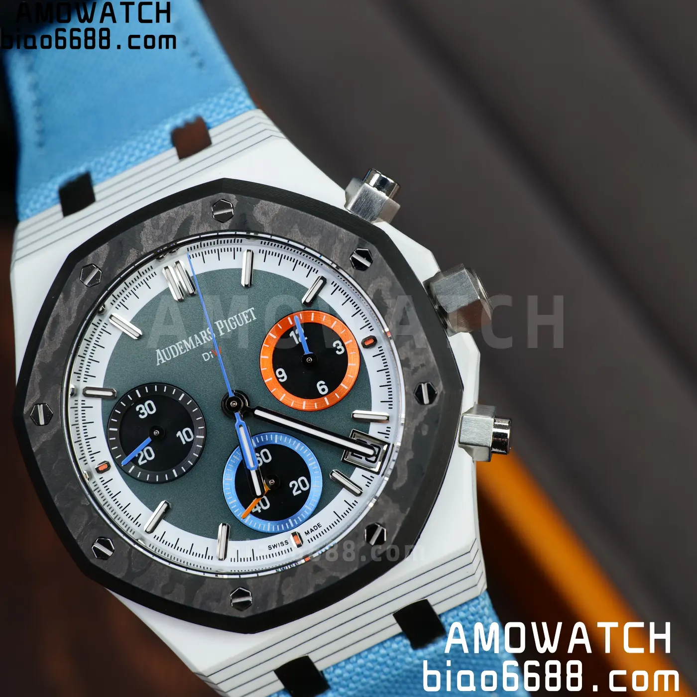 AP Royal Oak Chrono DIW 26240 41mm Quartz Fiber/NY Green Dial APF SH4401 81 1edaba69bf66c72 AMO Watch