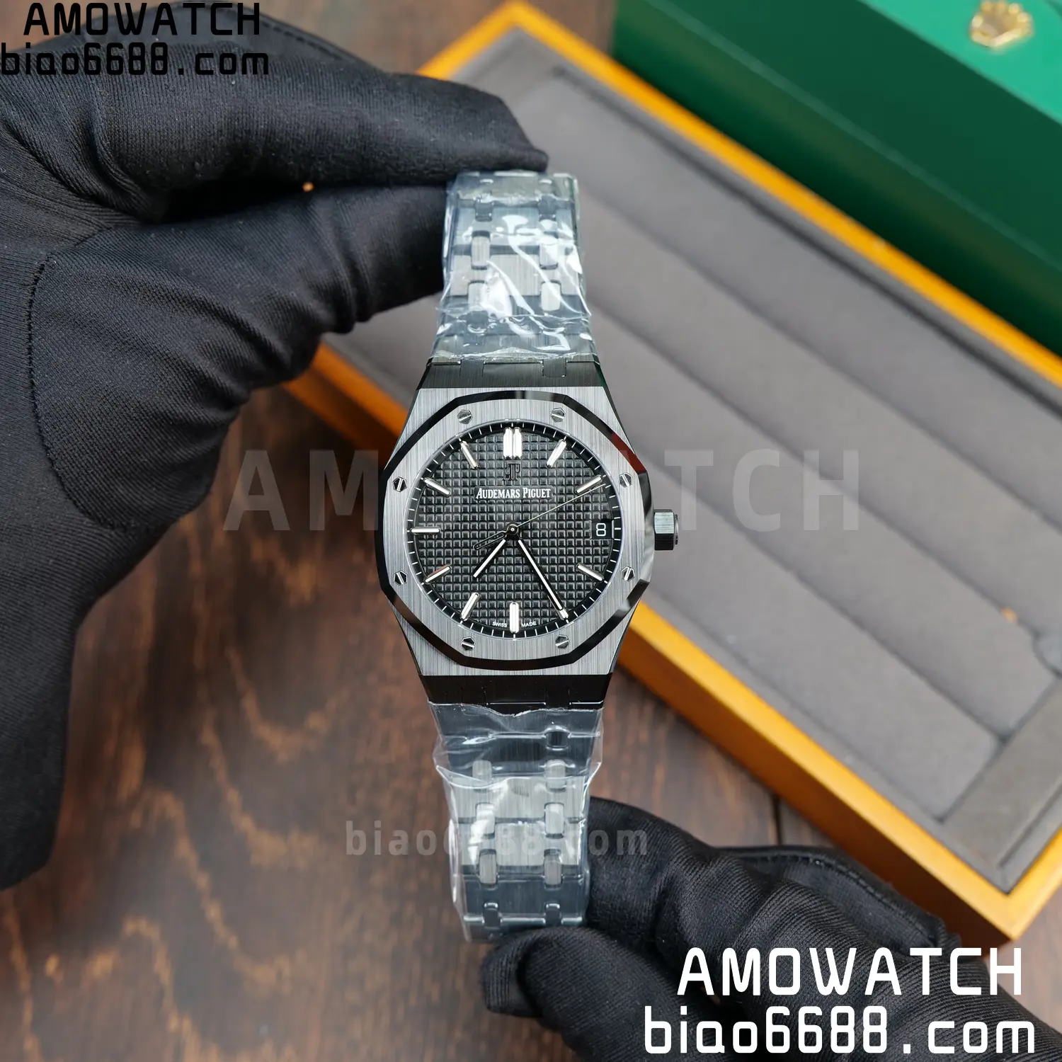 AP Royal Oak 41mm 15500 Black Ceramic ZF 1:1 Best Edition Black Dial on Ceramic Bracelet SA4302 Free Spring 83 1f3ff4fc9702a22 AMO Watch