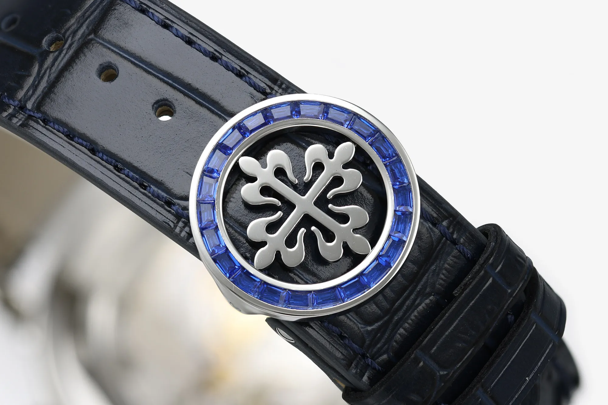 PP Grand Complications 6102 SS Blue Diamonds Bezel PPF 1:1 Best Edition Blue Dial on Blue Leather Strap SA240 Super Clone 27 20f0a42fa952c44 AMO Watch