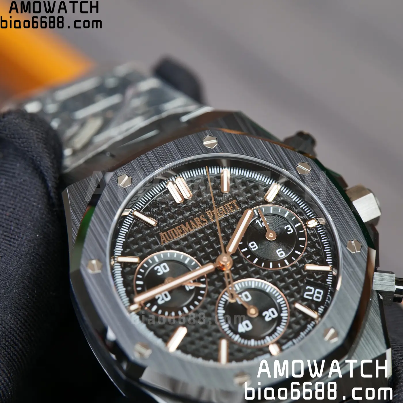 AP Royal Oak Chrono 26240 Black Ceramic ZF 1:1 Best Edition on Ceramic Bracelet SA4401 Super Clone V2 (Free Sprung) 82 215bc37c933986a AMO Watch