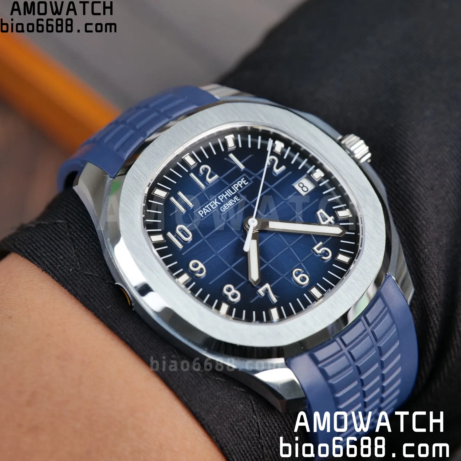 PP Aquanaut 5168G 42mm SS WSF 1:1 Best Edition Blue Dial On Blue Rubber Strap Super Clone DD330 Weighted 150g 98 2204d7cf2bbfe47 AMO Watch