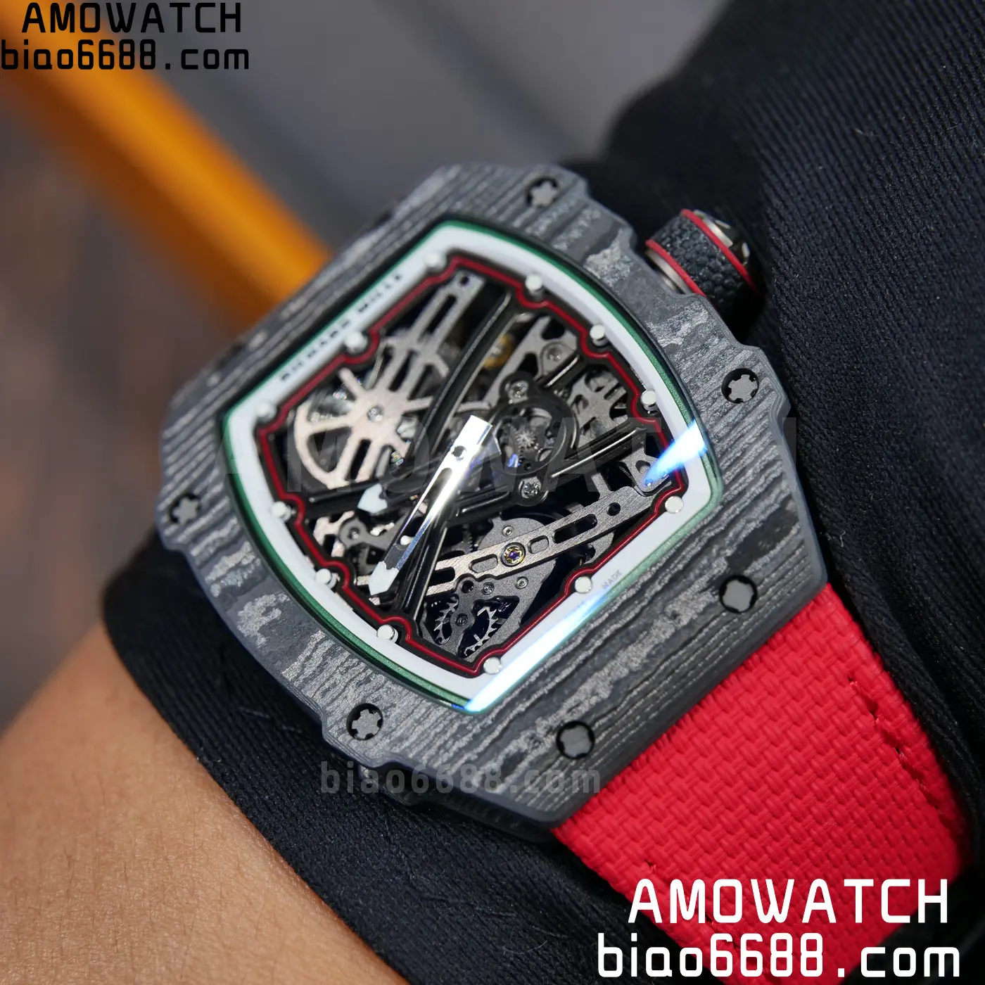 RICHARD MILLE RM67-02 Black NTPT RICH Factory 1:1 Italy Green/Red/White Skeleton Dial CRMA7 Super Clone 130 22d9299f4882645 阿默表行AmoWatch