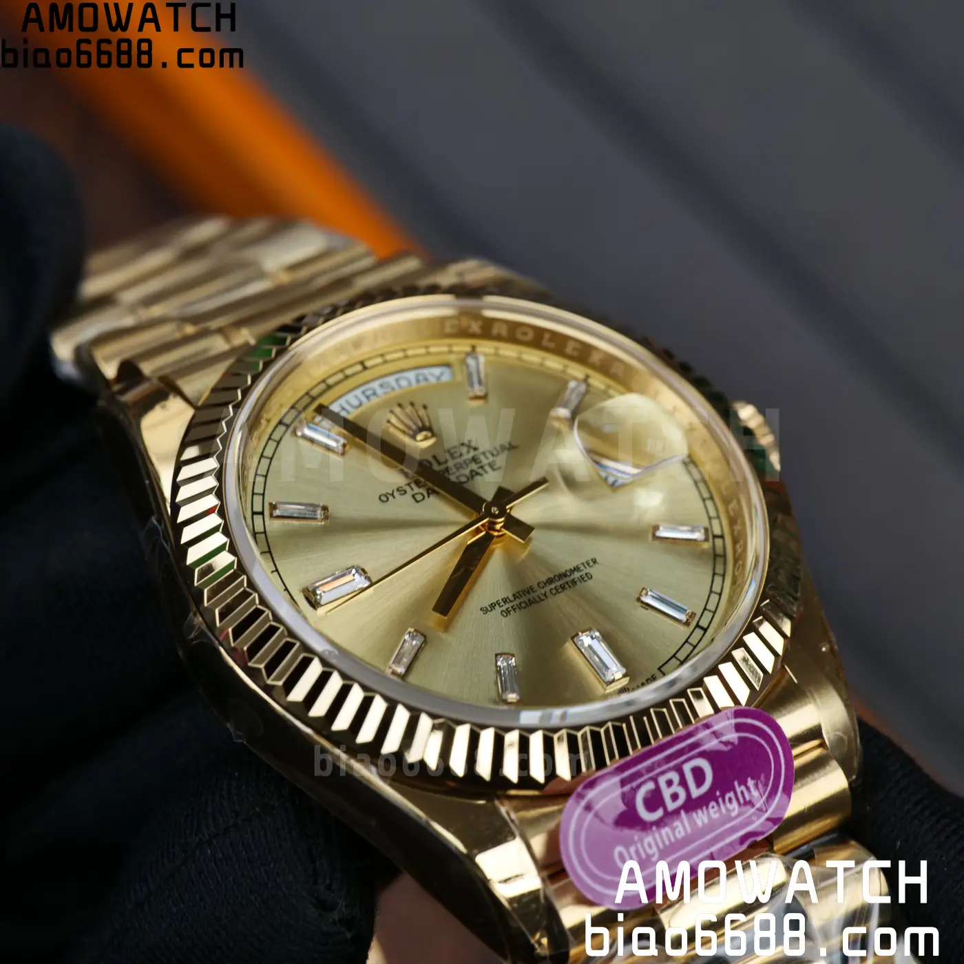 Rolex Day Date 40 YG CBDF 1:1 Best Edition YG Dial on President Bracelet VR3255 (210g) 77 2521088ff4ca0bb AMO Watch