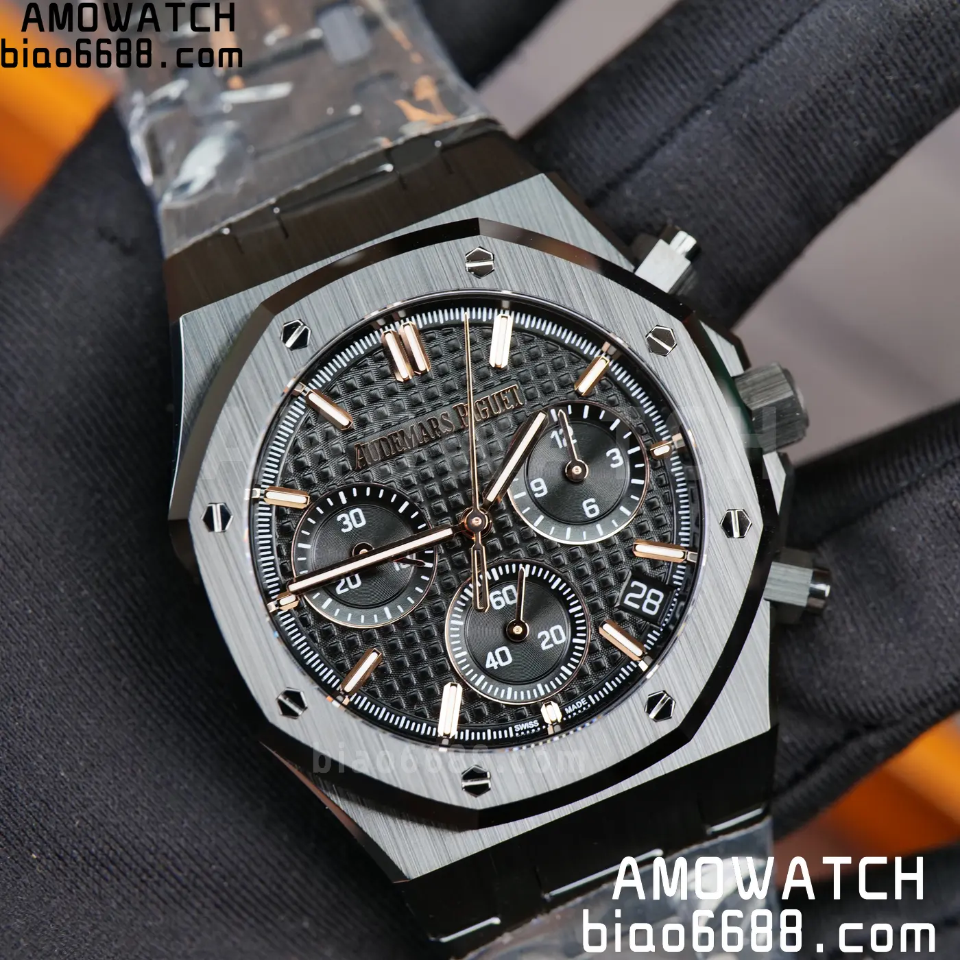 AP Royal Oak Chrono 26240 Black Ceramic ZF 1:1 Best Edition on Ceramic Bracelet SA4401 Super Clone V2 (Free Sprung) 84 25d968d32385ab1 AMO Watch