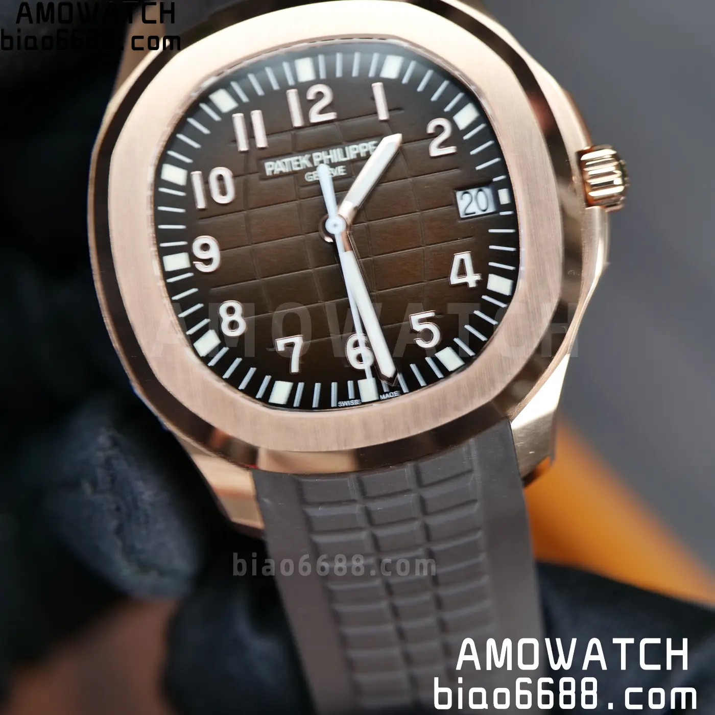 PP Aquanaut 5167R 40mm RG WSF 1:1 Best Edition Brown Dial On Brown Strap Super Clone DD330 Weighted 136g 98 26446862046d9e9 AMO Watch